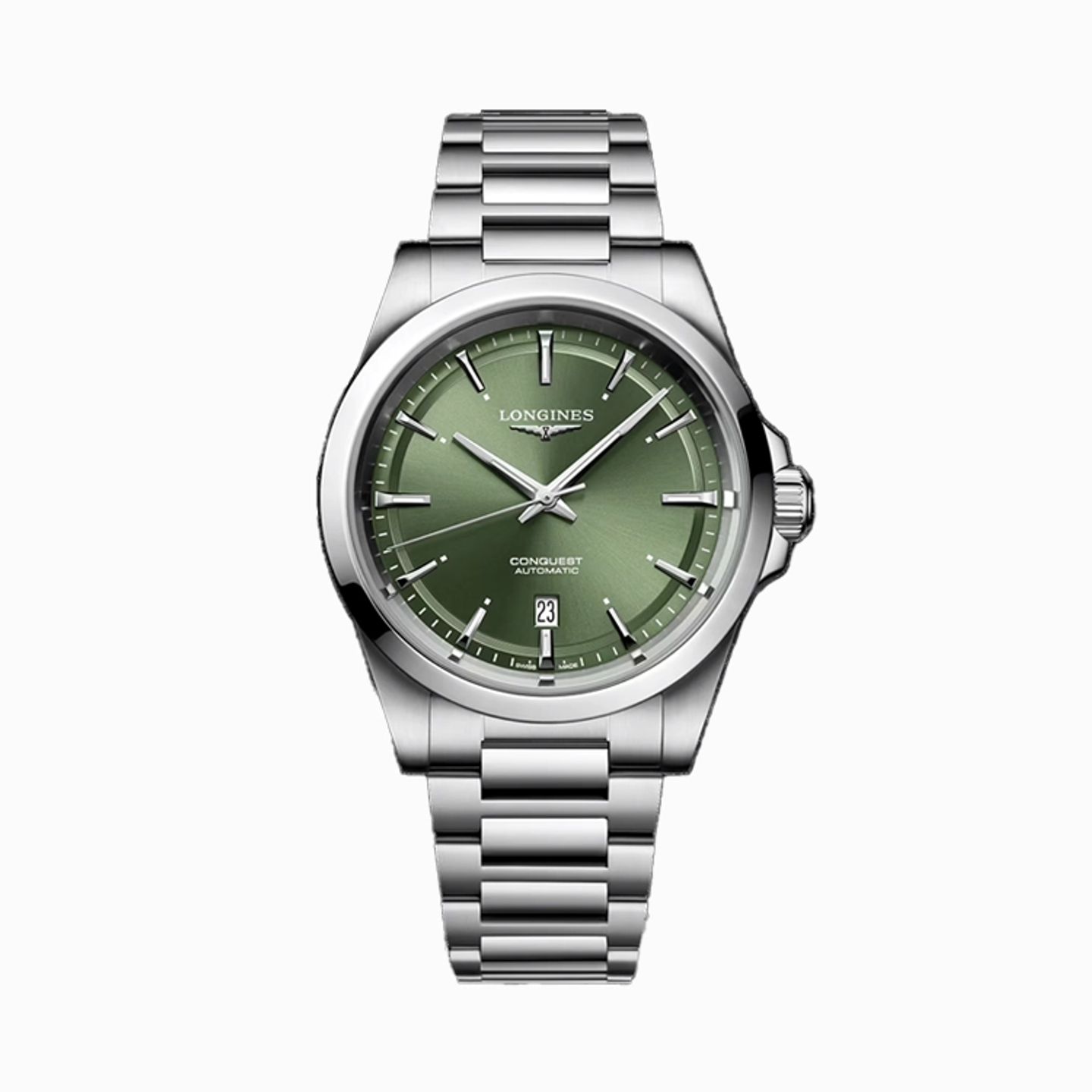 Longines Conquest L3.830.4.02.6 (2025) - Groen wijzerplaat 41mm Staal (1/1)
