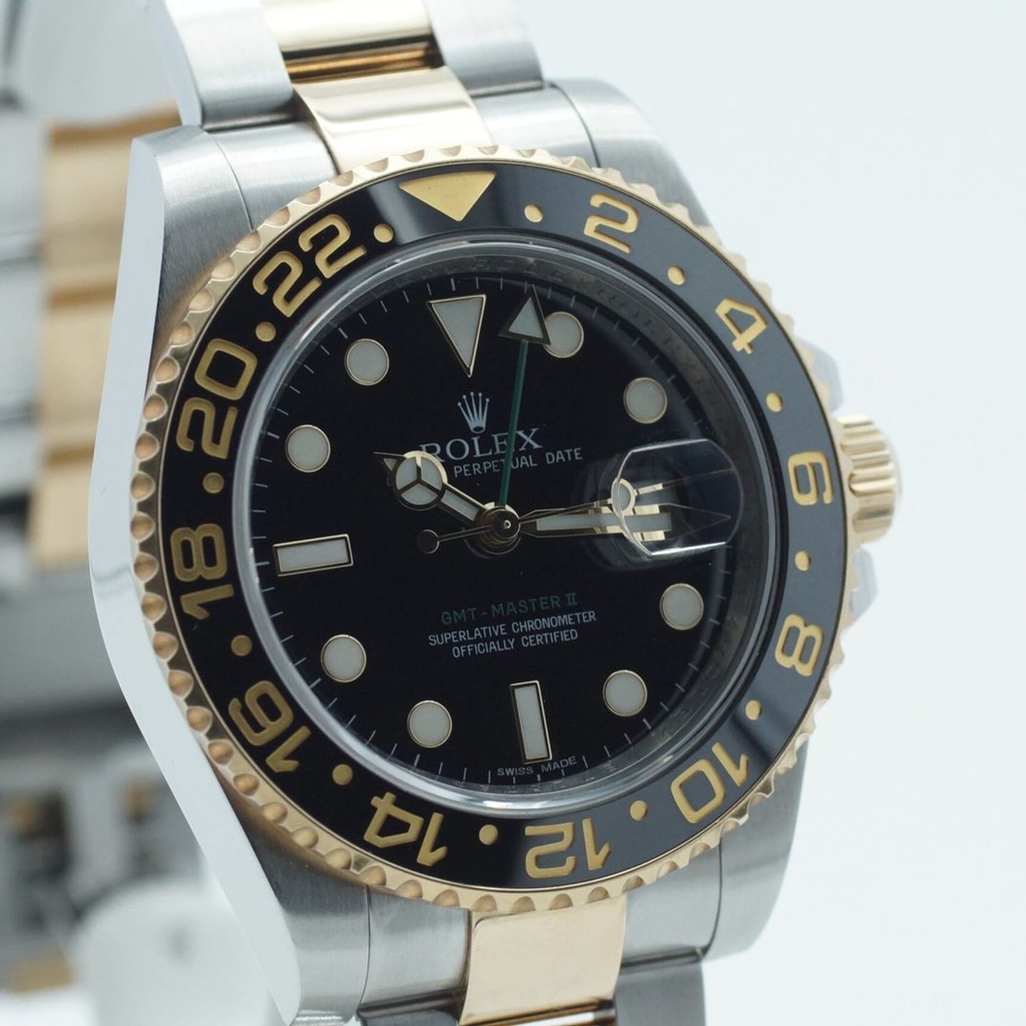 Rolex GMT-Master II 116713LN (2011) - Zwart wijzerplaat 40mm Goud/Staal (3/8)