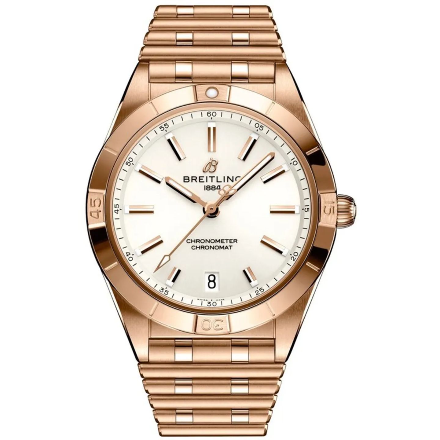 Breitling Chronomat 36 R10380101A1R1 (2026) - Wit wijzerplaat 36mm Roodgoud (2/2)