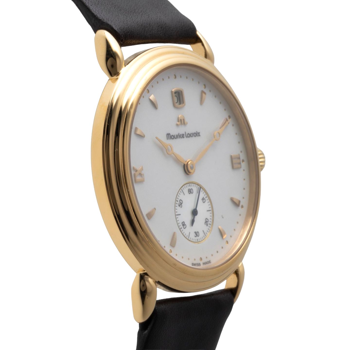 Maurice Lacroix Unknown 93489 (1995) - White dial 36 mm Gold/Steel case (7/8)