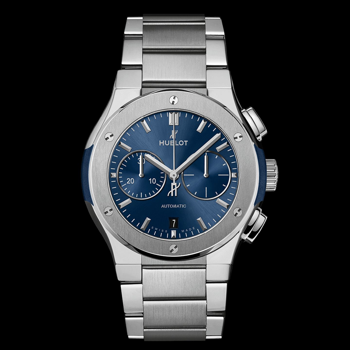 Hublot Classic Fusion 540.NX.7170.NX (2022) - Blauw wijzerplaat 42mm Titanium (1/1)