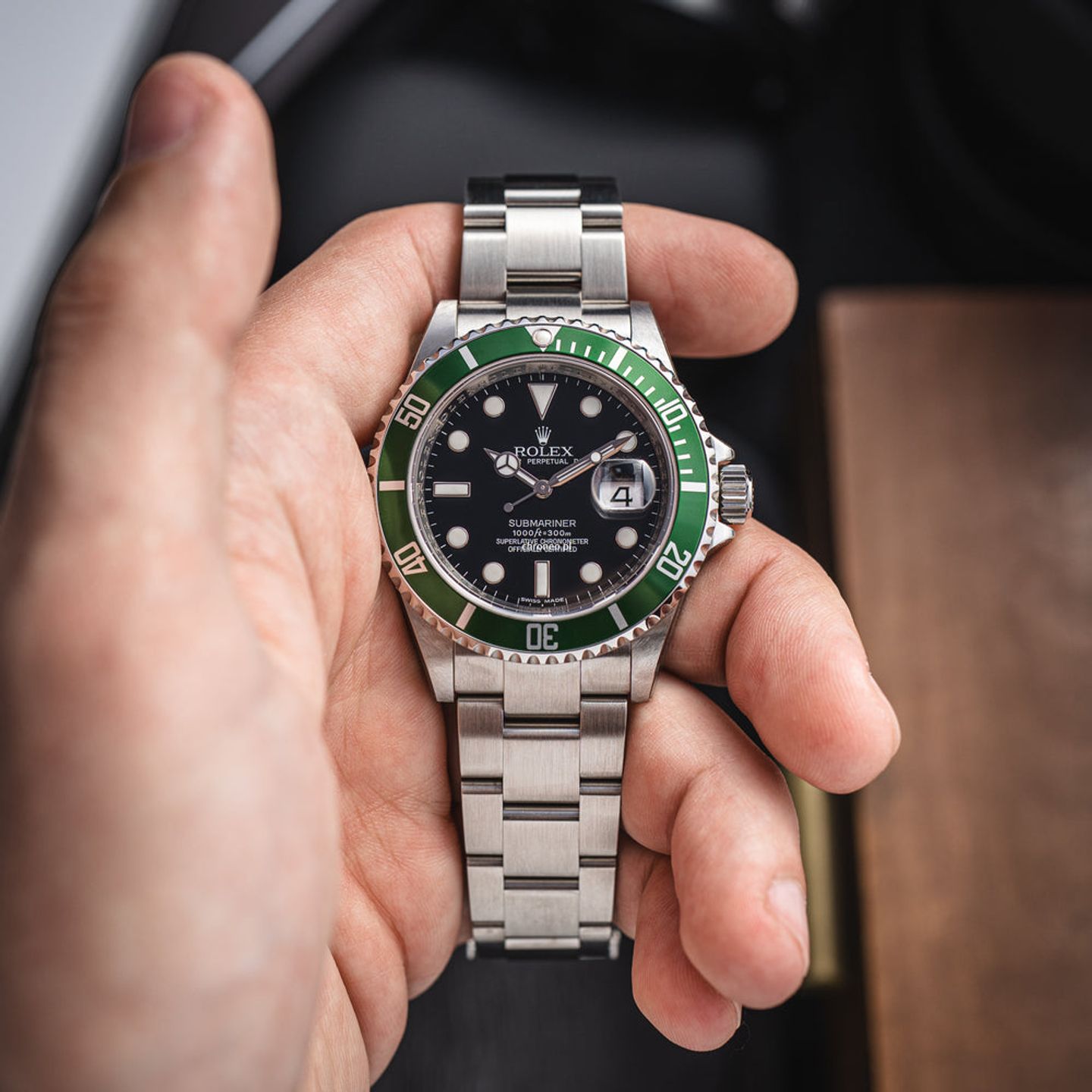 Rolex Submariner Date 16610LV (2009) - Zwart wijzerplaat 40mm Staal (4/8)