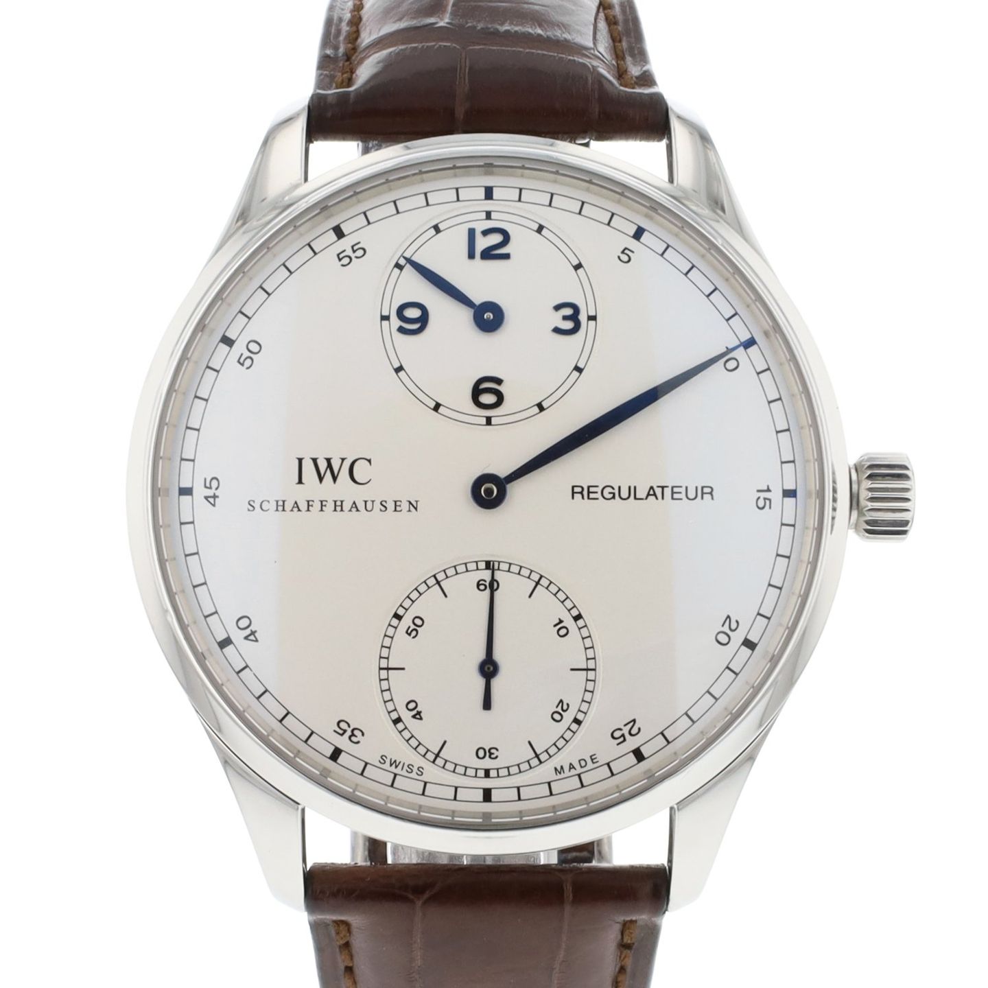 IWC Portuguese IW544401 (2010) - Zilver wijzerplaat 43mm Staal (1/6)