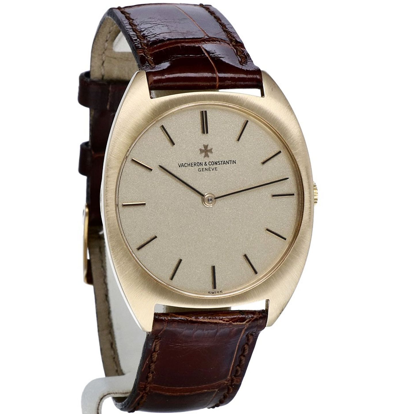 Vacheron Constantin Vintage Unknown (1970) - Champagne dial 33 mm Yellow Gold case (5/8)