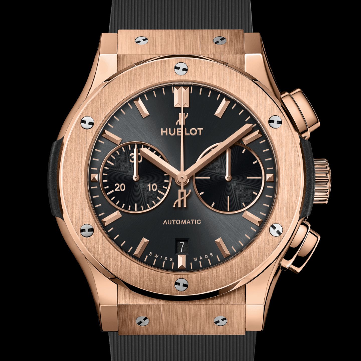 Hublot Classic Fusion Chronograph 541.OX.7080.RX (2022) - Grey dial 42 mm Rose Gold case (1/1)
