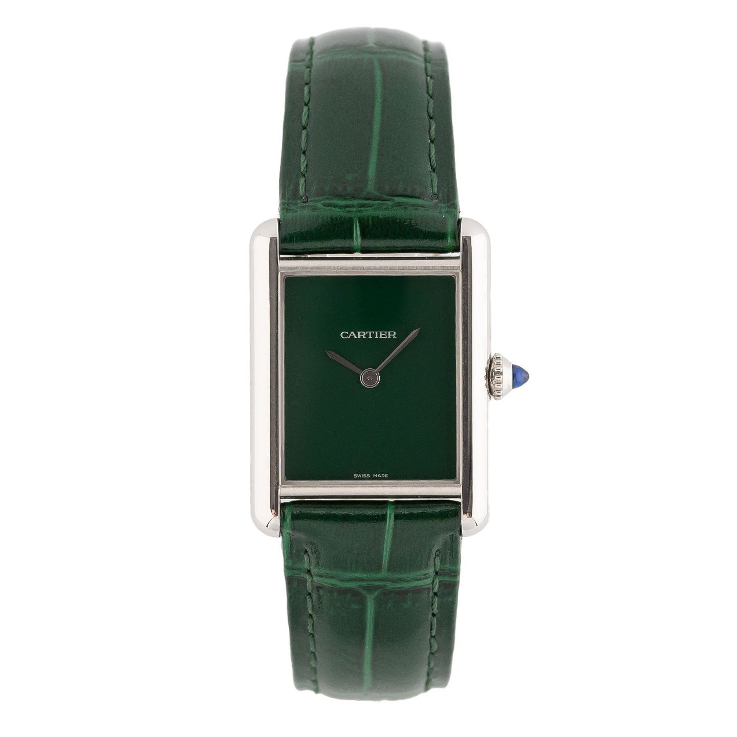 Cartier Tank WSTA0056 (2022) - Green dial 34 mm Steel case (1/5)