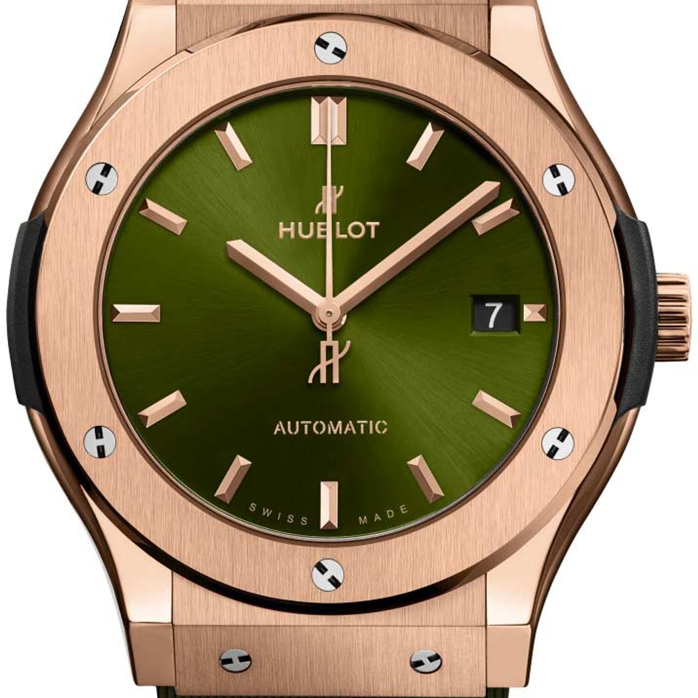 Hublot Classic Fusion 45, 42, 38, 33 mm 542.OX.8980.RX (2022) - Green dial 42 mm Rose Gold case (1/1)