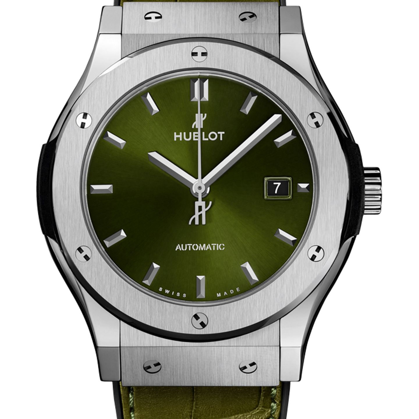 Hublot Classic Fusion 45, 42, 38, 33 mm 542.NX.8970.LR (2022) - Green dial 42 mm Titanium case (1/1)
