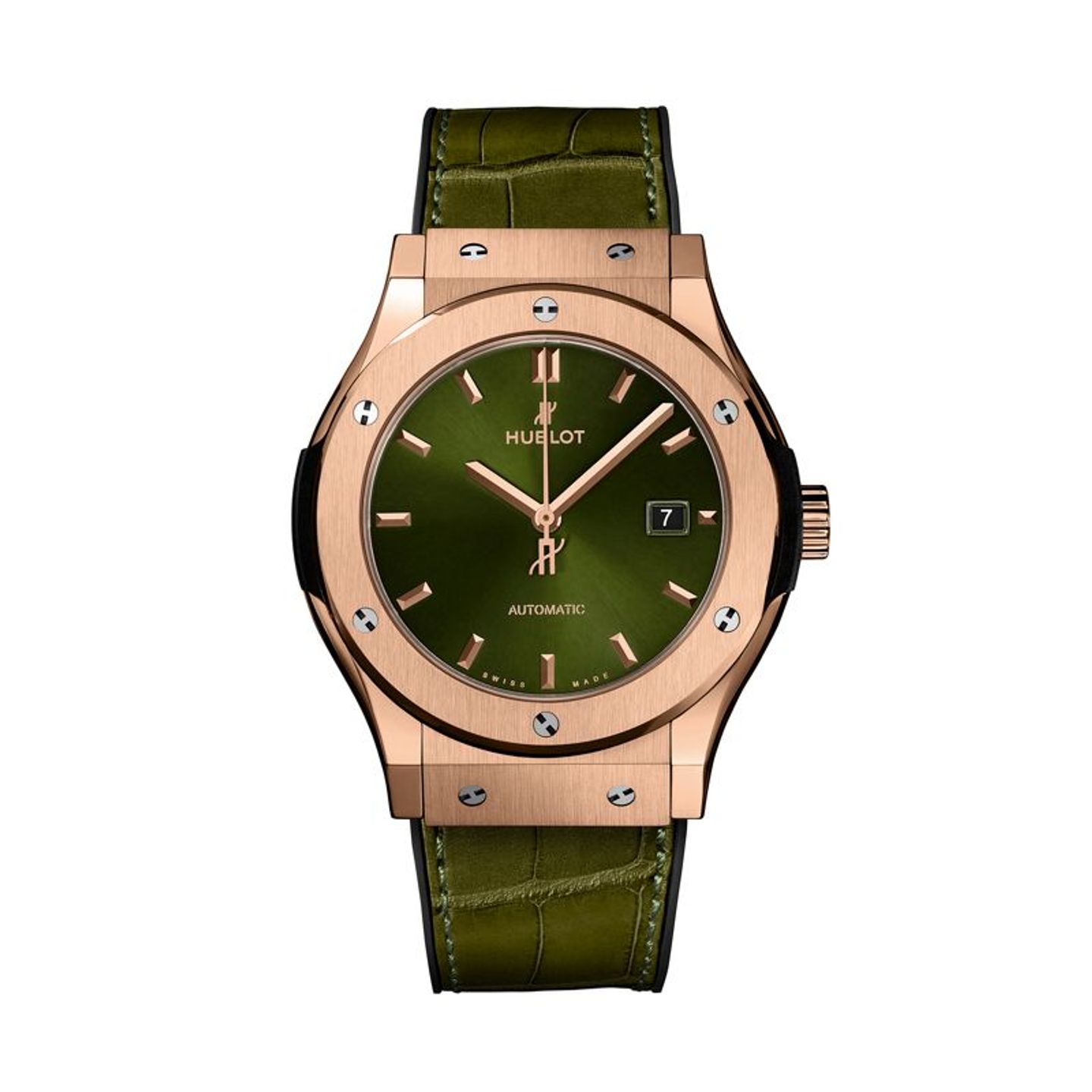 Hublot Classic Fusion 45, 42, 38, 33 mm 542.OX.8980.LR (2022) - Green dial 42 mm Rose Gold case (1/1)