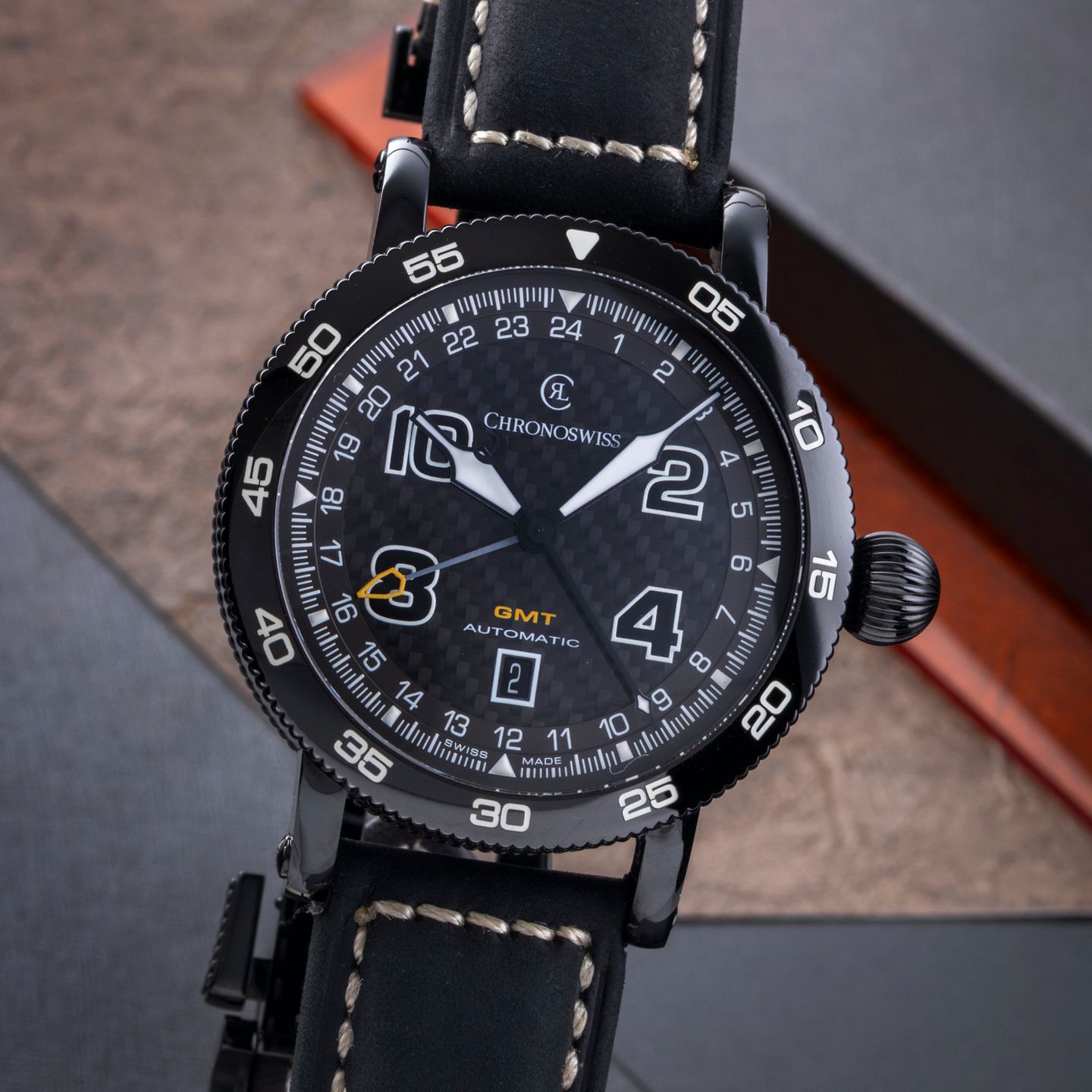 Chronoswiss Timemaster CH-2535/T1-2 (2016) - Black dial 45 mm Steel case (3/8)