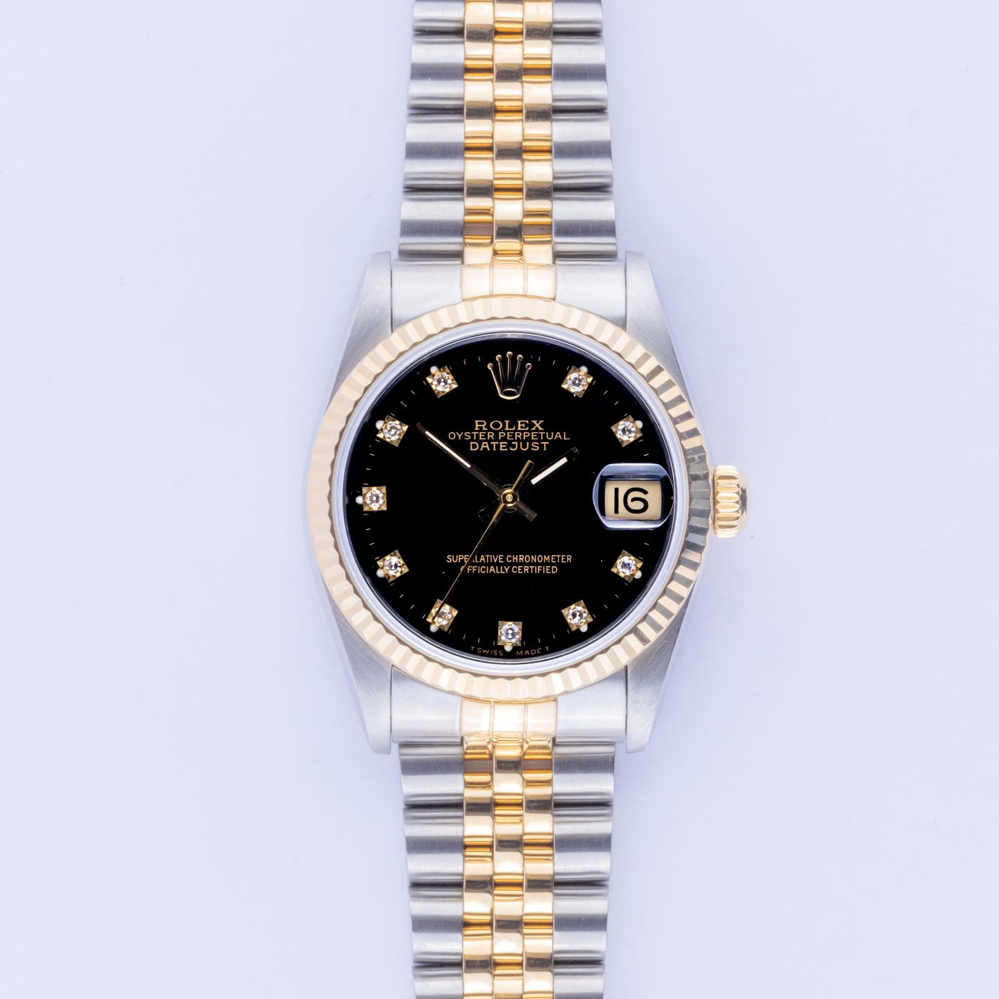 Rolex Datejust 31 68273 (1994) - Black dial 31 mm Gold/Steel case (3/8)