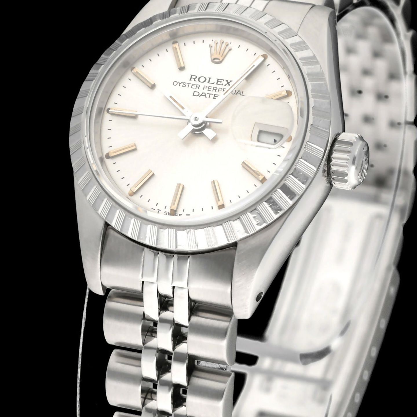 Rolex Oyster Perpetual Lady Date 69240 (1984) - Zilver wijzerplaat 26mm Staal (7/8)
