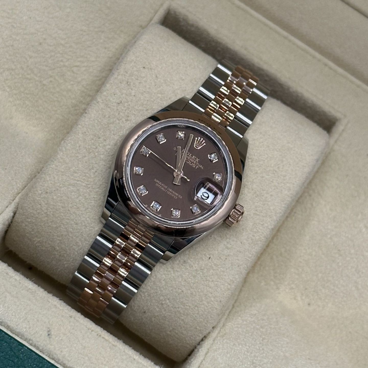 Rolex Lady-Datejust 279161 (2024) - Brown dial 28 mm Steel case (8/8)