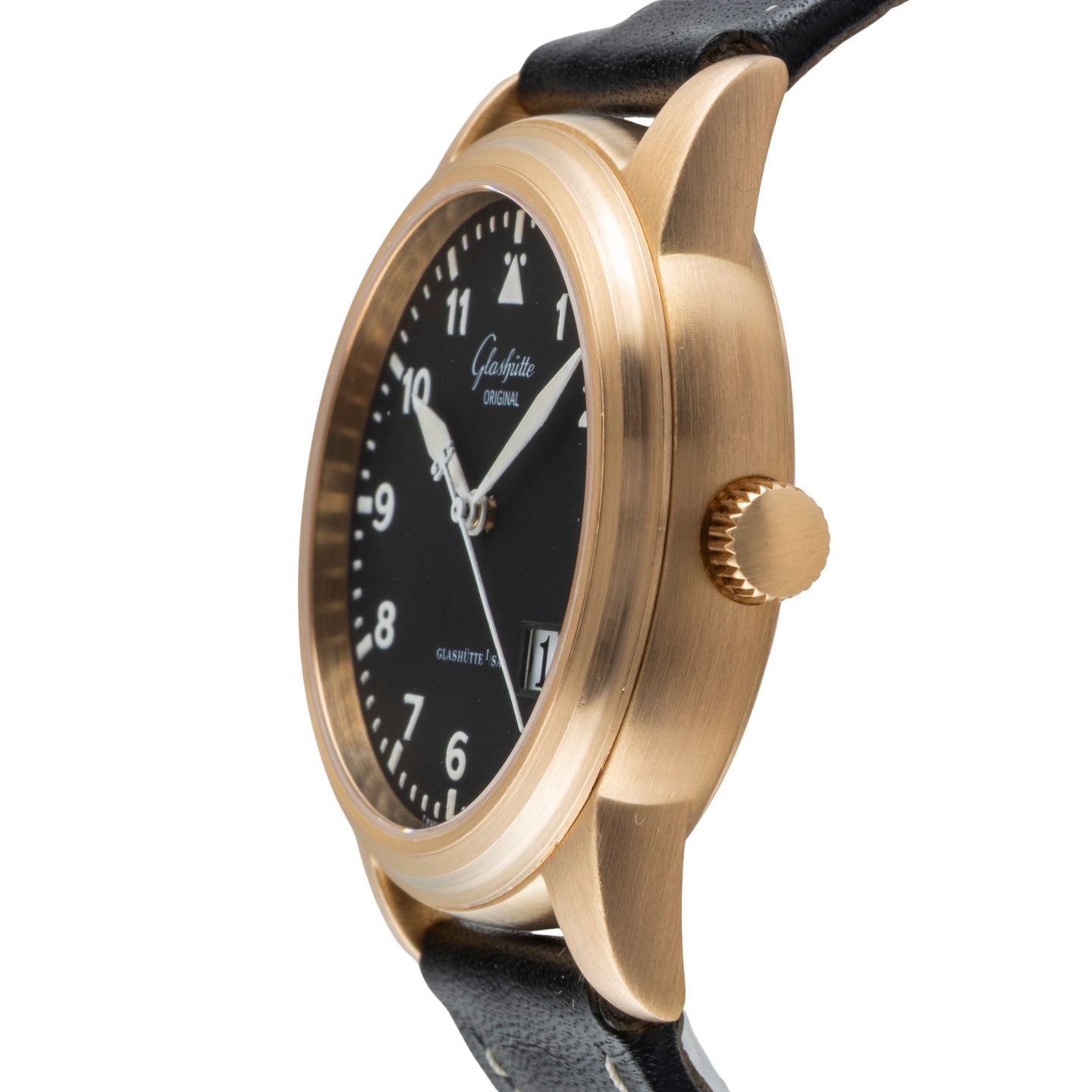 Glashütte Original Navigator 39-42-07-11-04 (Unknown (random serial)) - Black dial 39 mm Yellow Gold case (6/8)