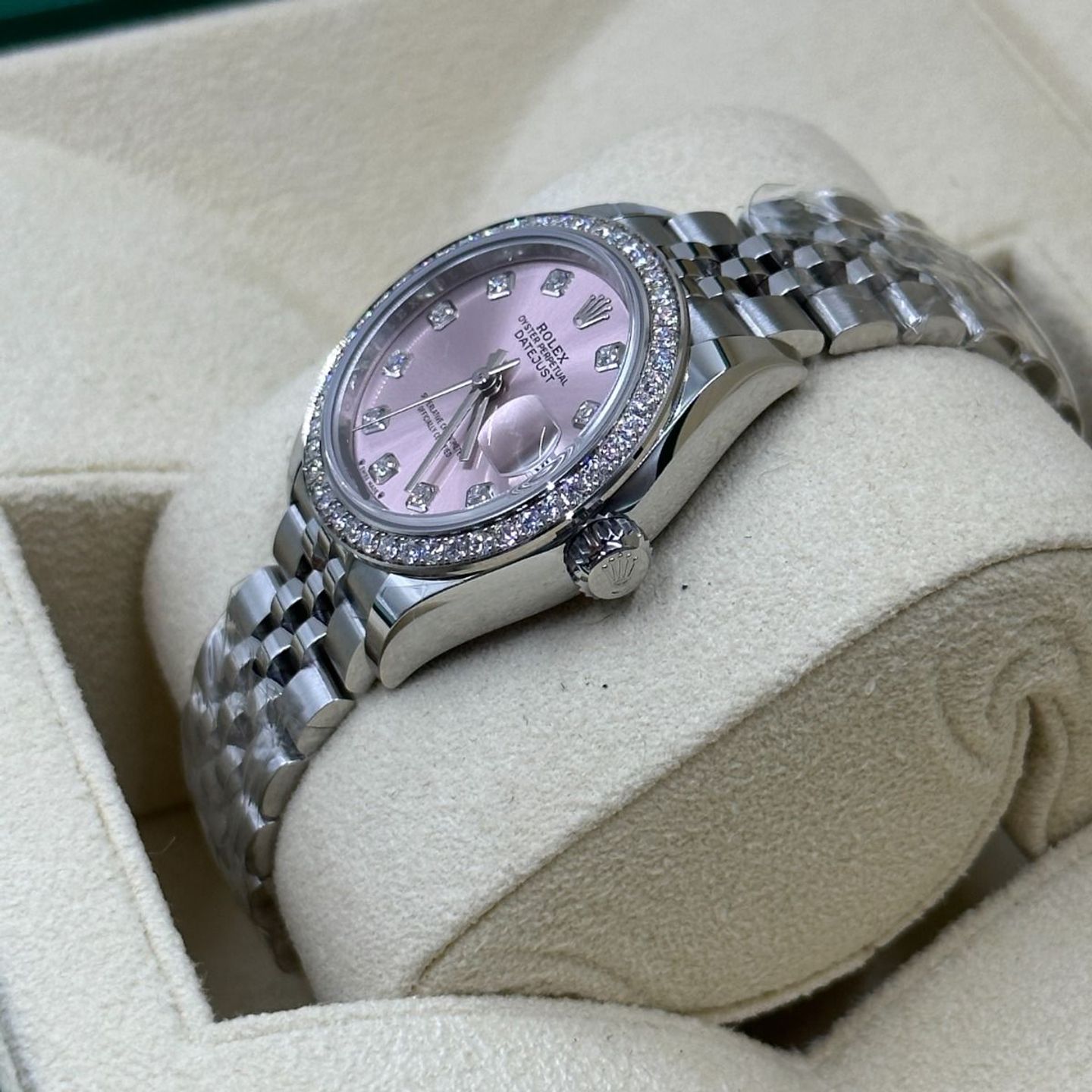 Rolex Lady-Datejust 279384RBR (2024) - Roze wijzerplaat 28mm Staal (6/8)