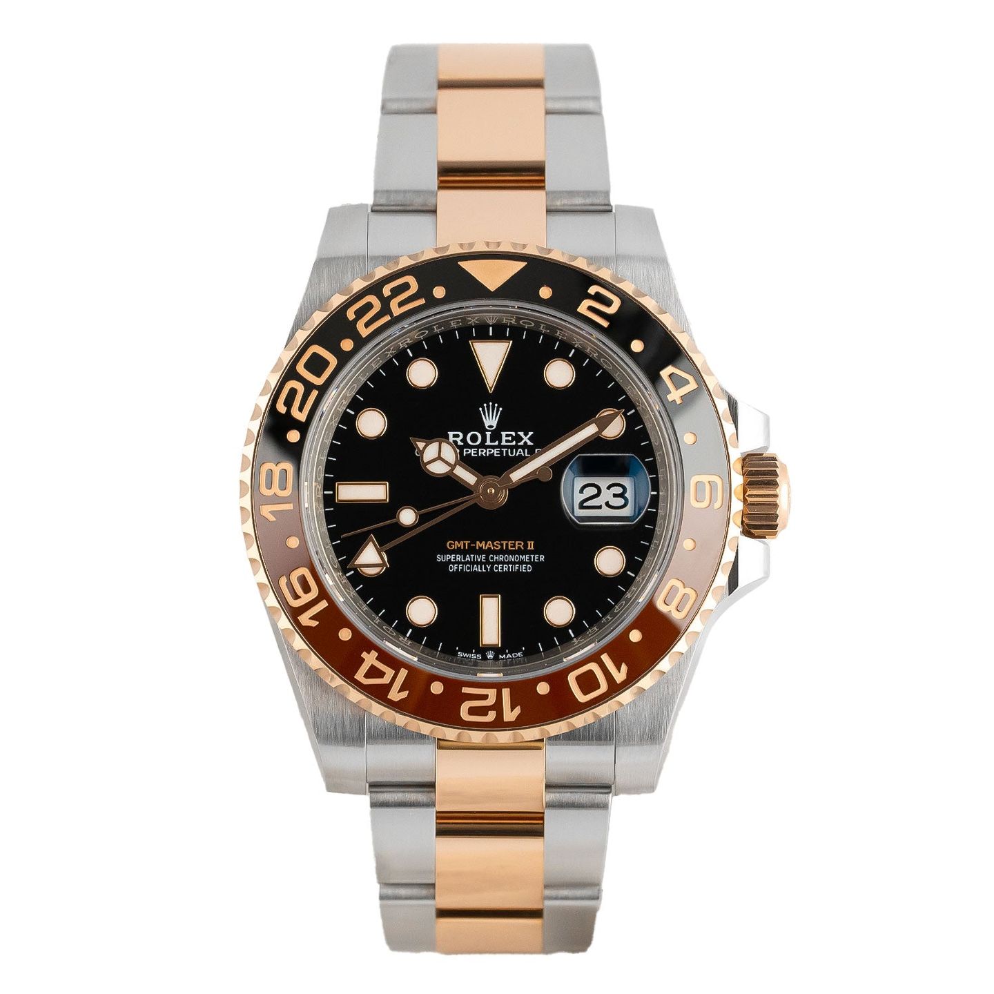 Rolex GMT-Master II 126711CHNR (2024) - Black dial 40 mm Gold/Steel case (1/5)