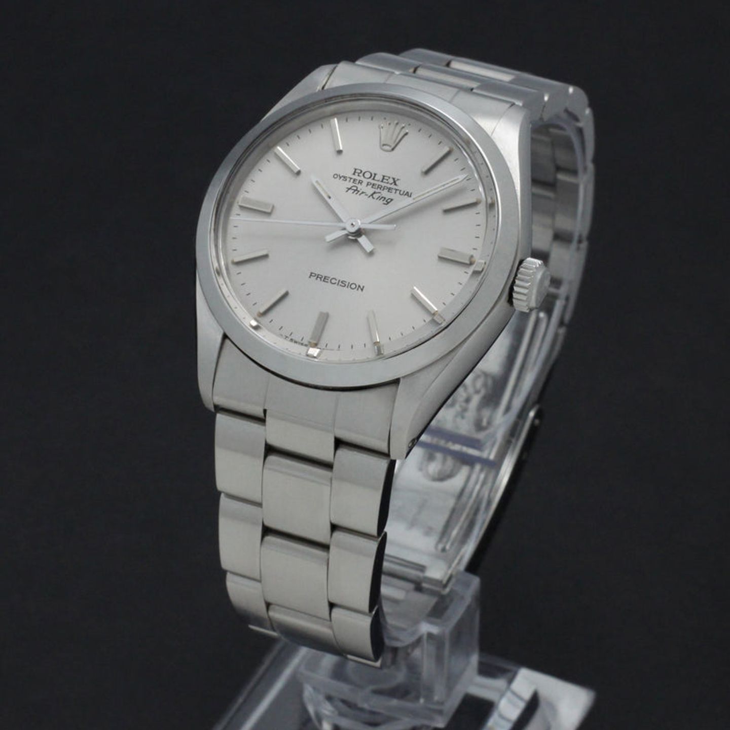 Rolex Air-King 5500 (1983) - Grey dial 34 mm Steel case (4/6)