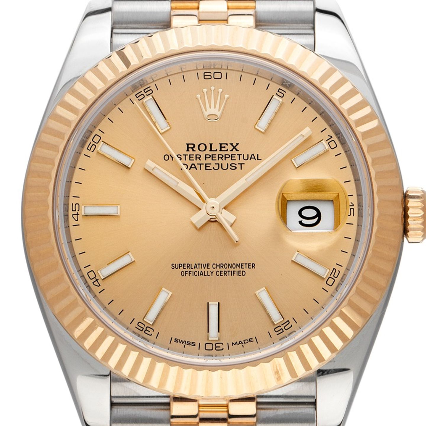 Rolex Datejust 41 126333 (2016) - Champagne dial 41 mm Gold/Steel case (1/6)