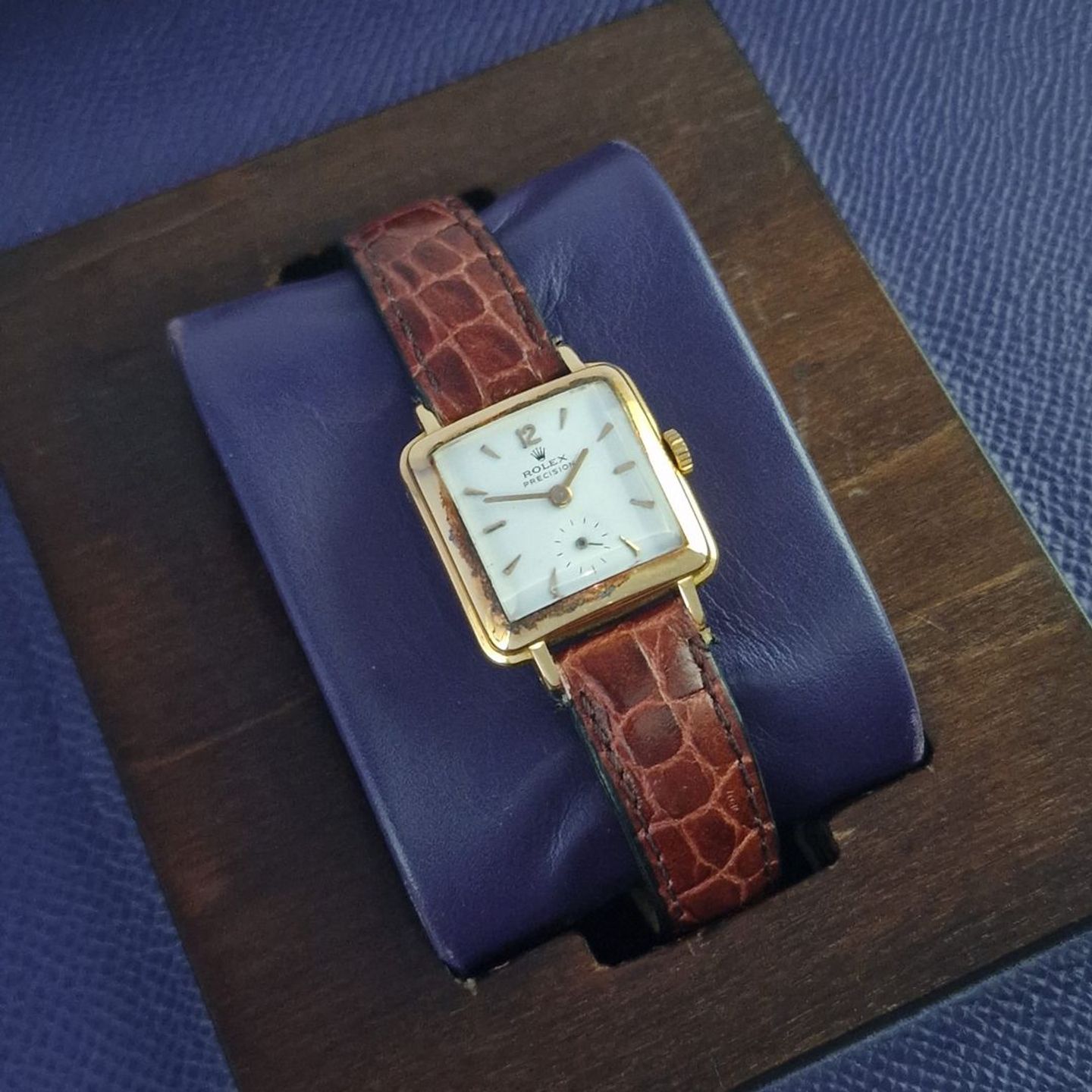 Rolex Vintage 4663 (1938) - Wit wijzerplaat 24mm Roségoud (2/8)