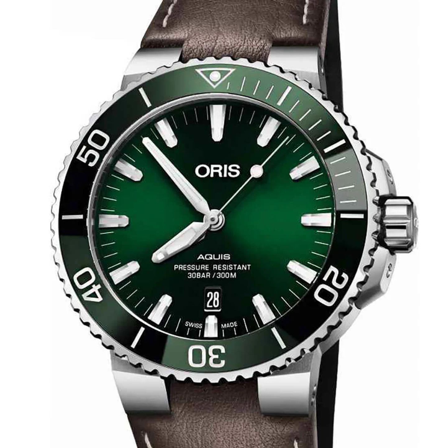 Oris Aquis Date 01 733 7730 4157-07 5 24 10EB (2023) - Green dial 44 mm Steel case (2/3)