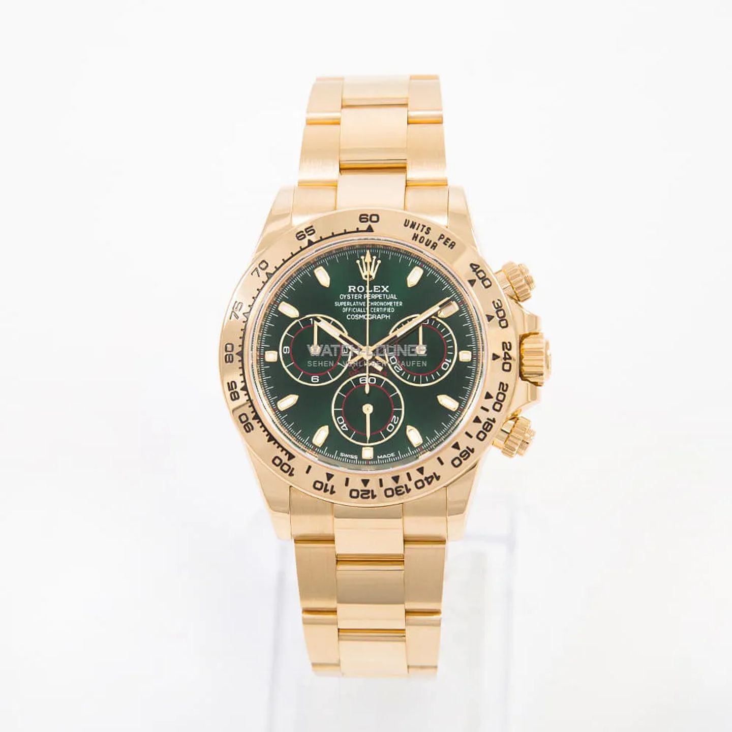 Rolex Daytona 116508 (2023) - Green dial 40 mm Yellow Gold case (3/8)