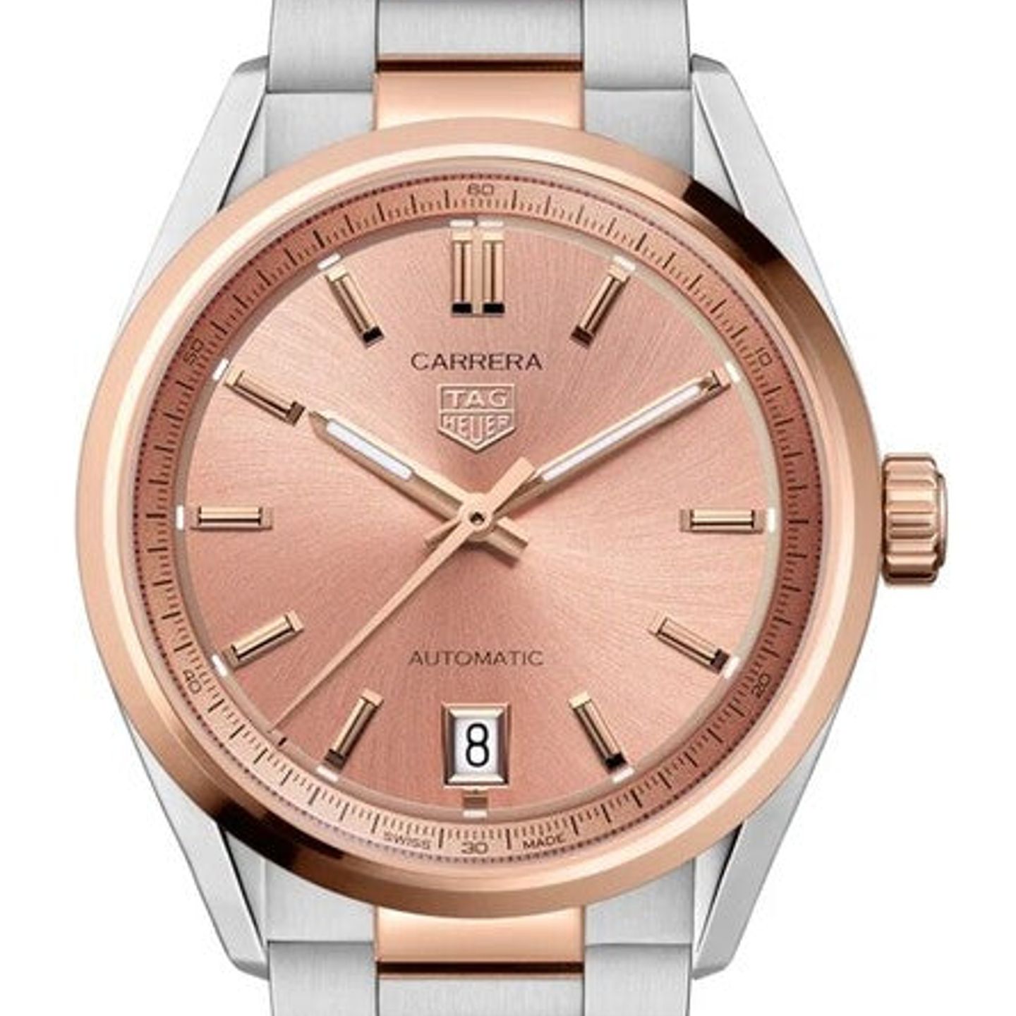 TAG Heuer Carrera Lady WBN2350.BD0000 (2026) - Pink dial 36 mm Gold/Steel case (1/1)