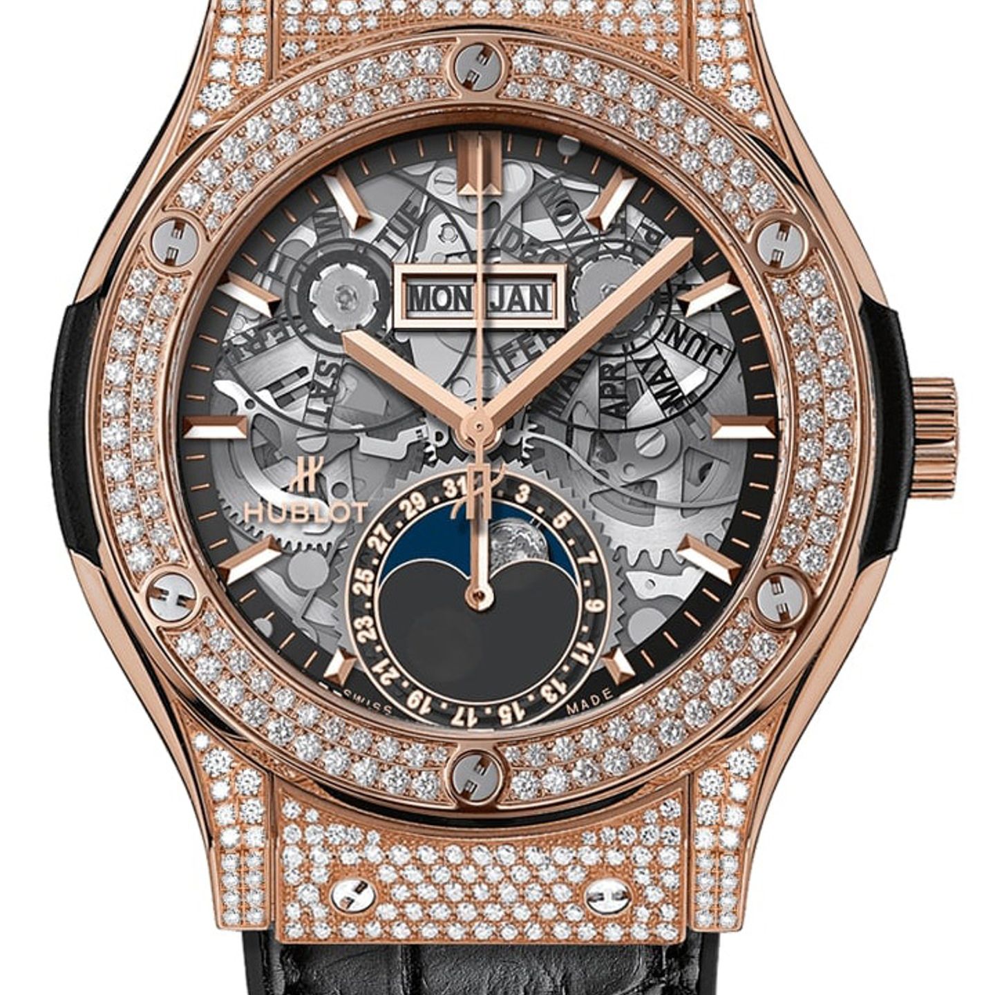 Hublot Classic Fusion Aerofusion 547.OX.0180.LR.1704 (2022) - Transparant wijzerplaat 42mm Roségoud (1/1)