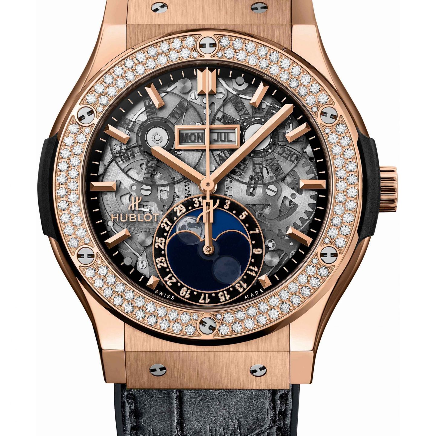 Hublot Classic Fusion Aerofusion 547.OX.0180.LR.1104 (2022) - Transparent dial 42 mm Rose Gold case (2/2)