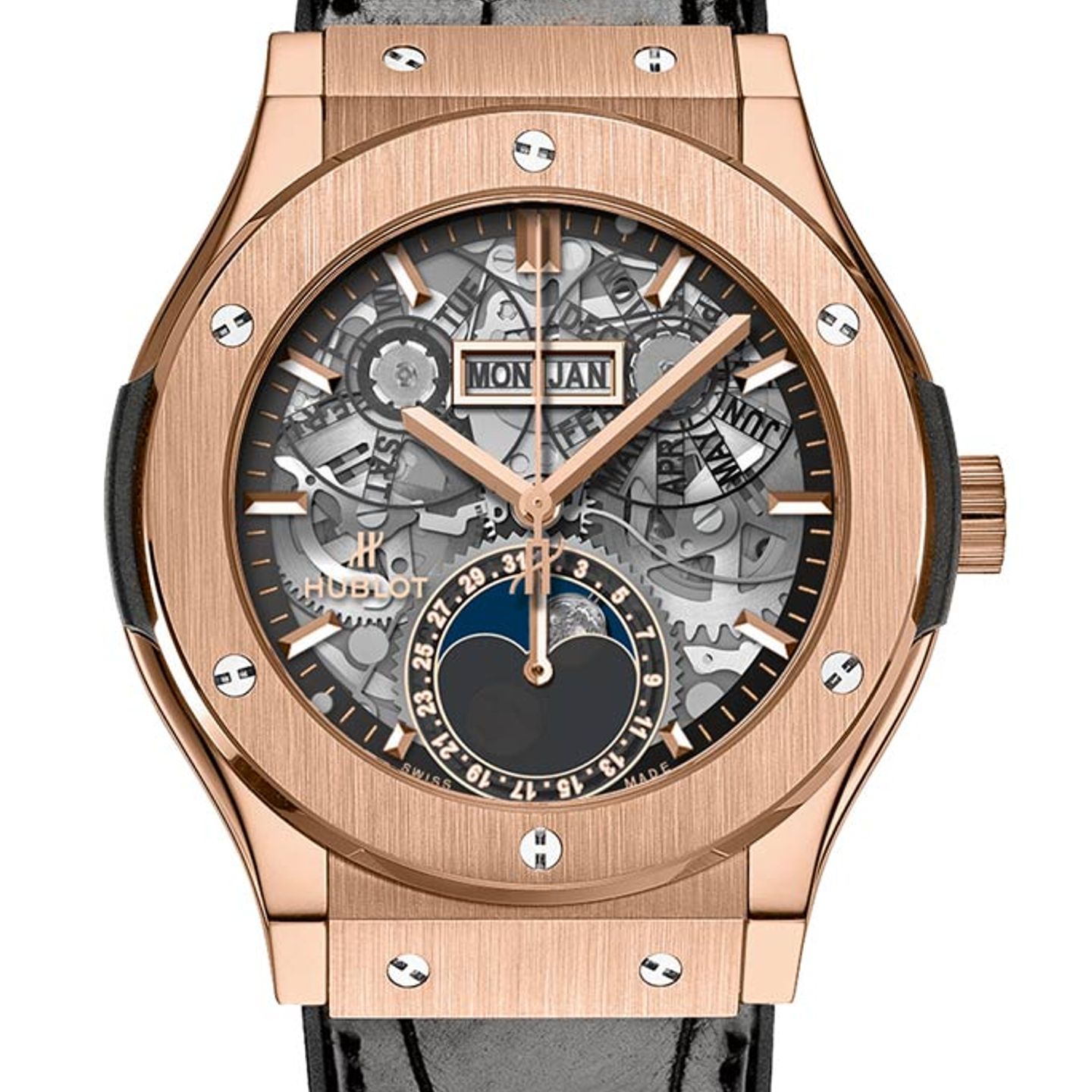 Hublot Classic Fusion Aerofusion 547.OX.0180.LR (2022) - Transparant wijzerplaat 42mm Roségoud (1/1)