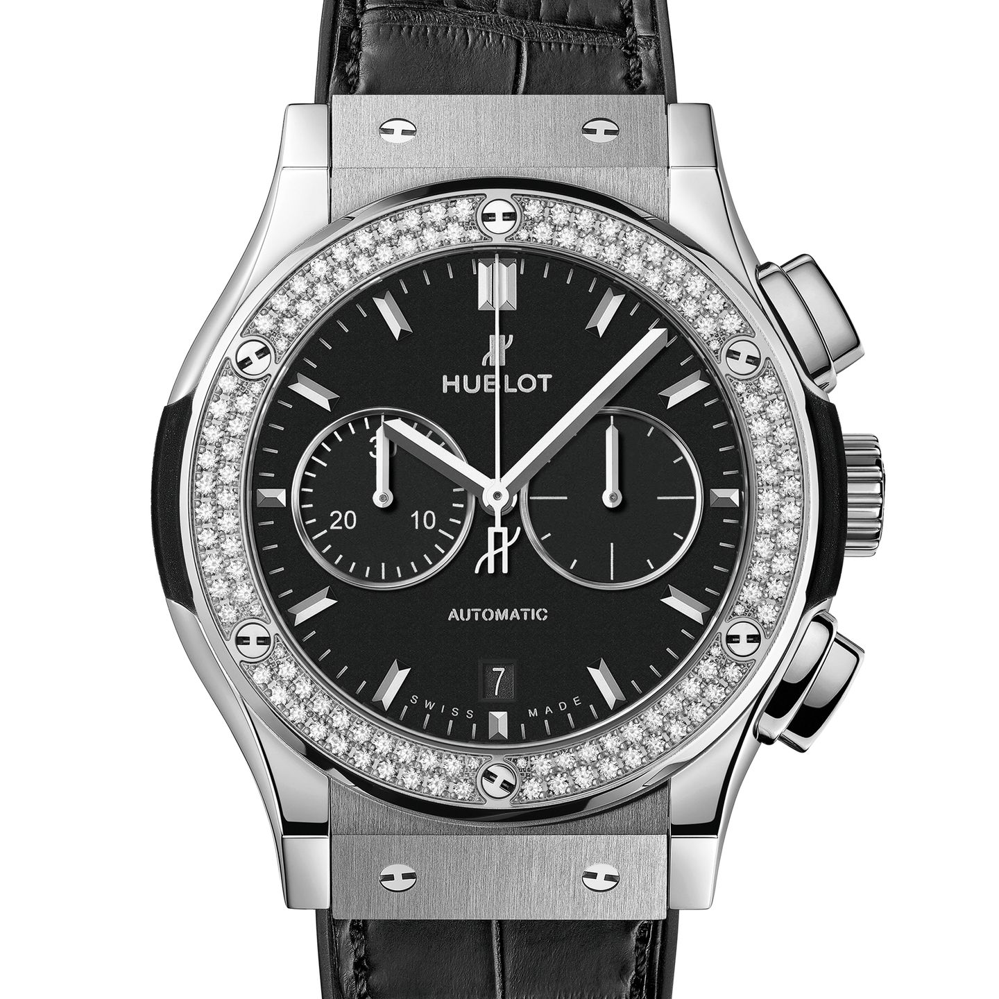 Hublot Classic Fusion Chronograph 541.NX.1171.LR.1104 (2024) - Zwart wijzerplaat 42mm Titanium (1/1)