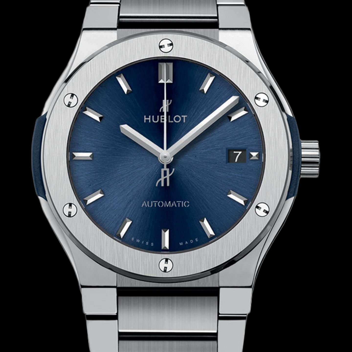 Hublot Classic Fusion Blue 548.NX.7170.NX (2022) - Blauw wijzerplaat 42mm Titanium (1/1)