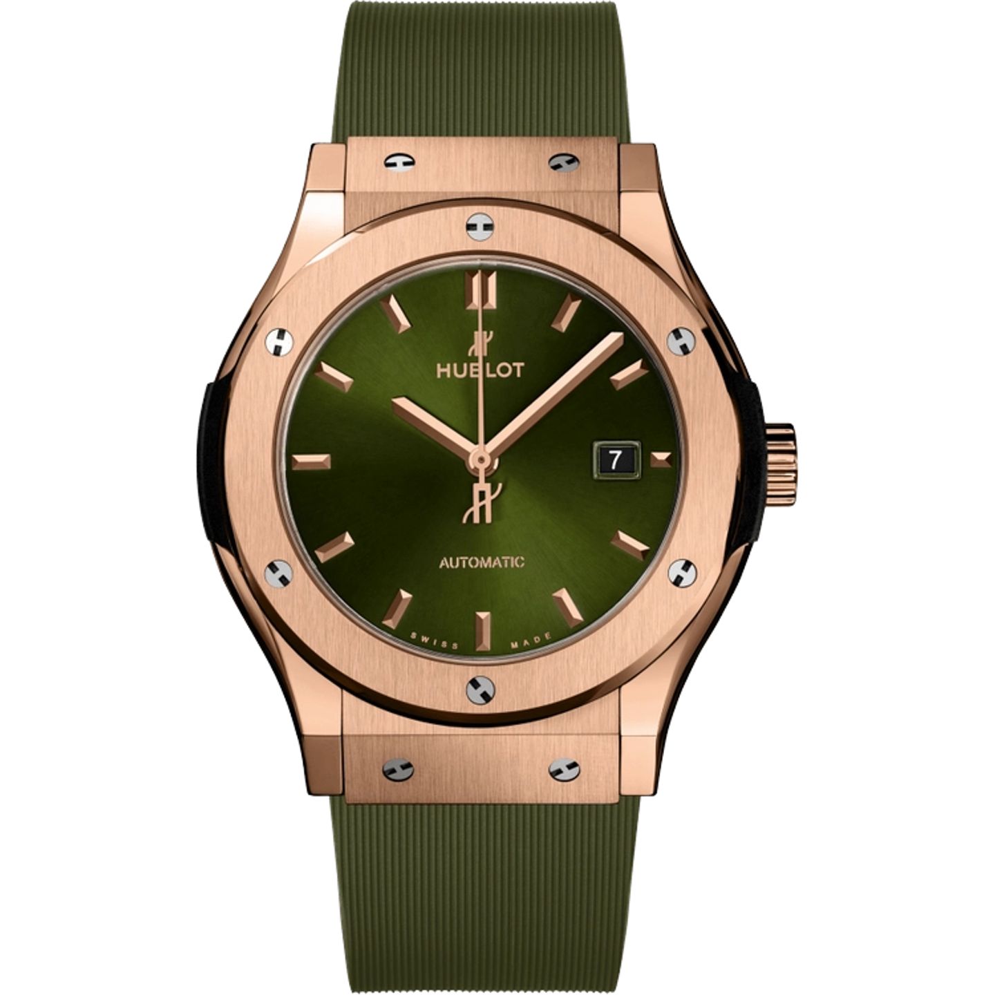 Hublot Classic Fusion 542.OX.8980.RX (2025) - Green dial 42 mm Rose Gold case (1/1)