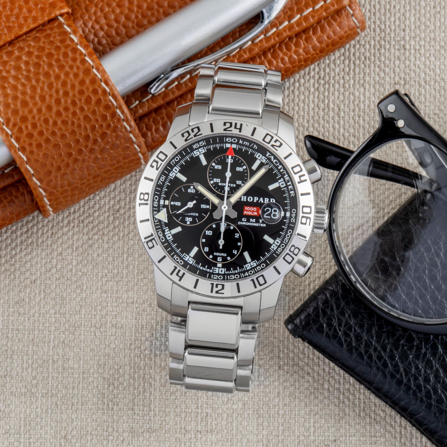 Chopard Grand Prix de Monaco Historique 8992 (2005) - Zwart wijzerplaat 42mm Staal (1/8)