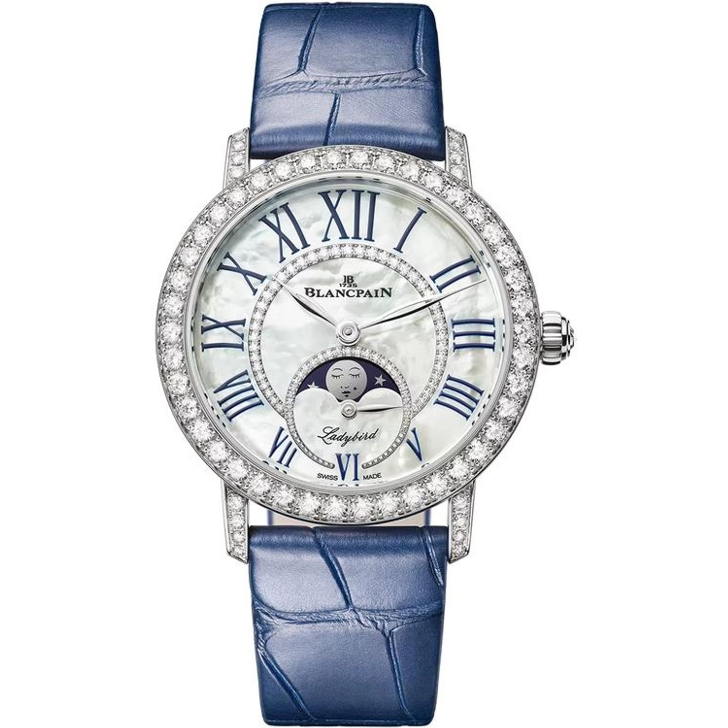 Blancpain Ladybird 3662-1954-55B (2026) - Wit wijzerplaat 35mm Witgoud (1/1)