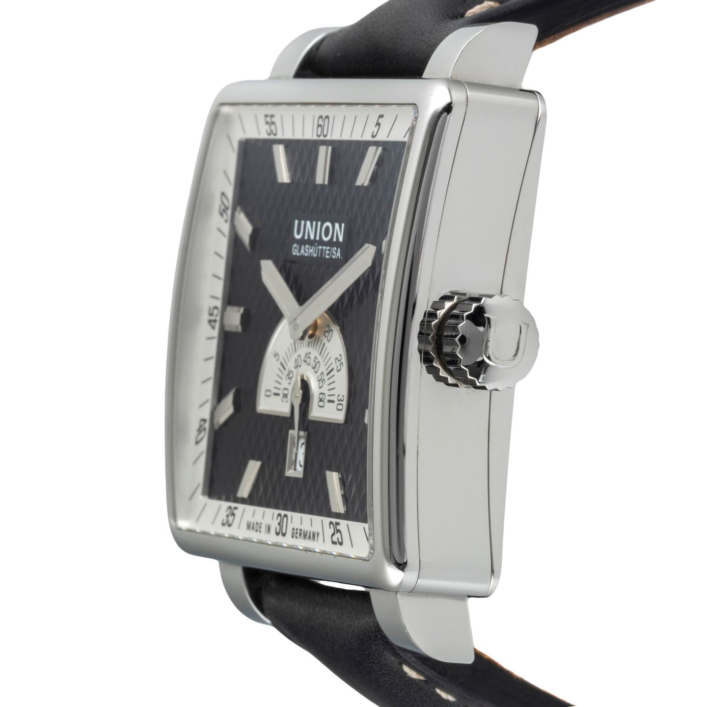 Union Glashütte Unknown 26-32-09-05-10 (Onbekend (willekeurig serienummer)) - Zwart wijzerplaat 40mm Staal (6/8)