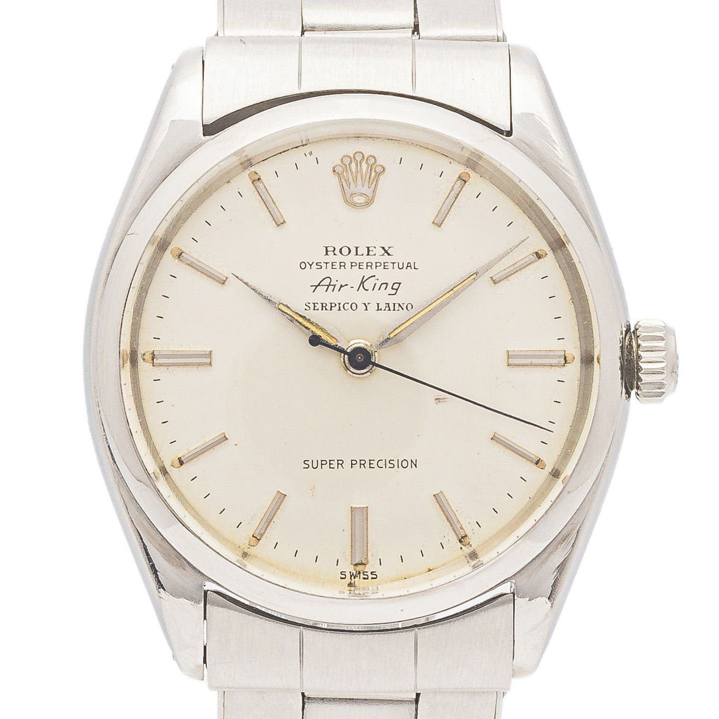 Rolex Air-King 5500 (1958) - Silver dial 34 mm Steel case (1/6)