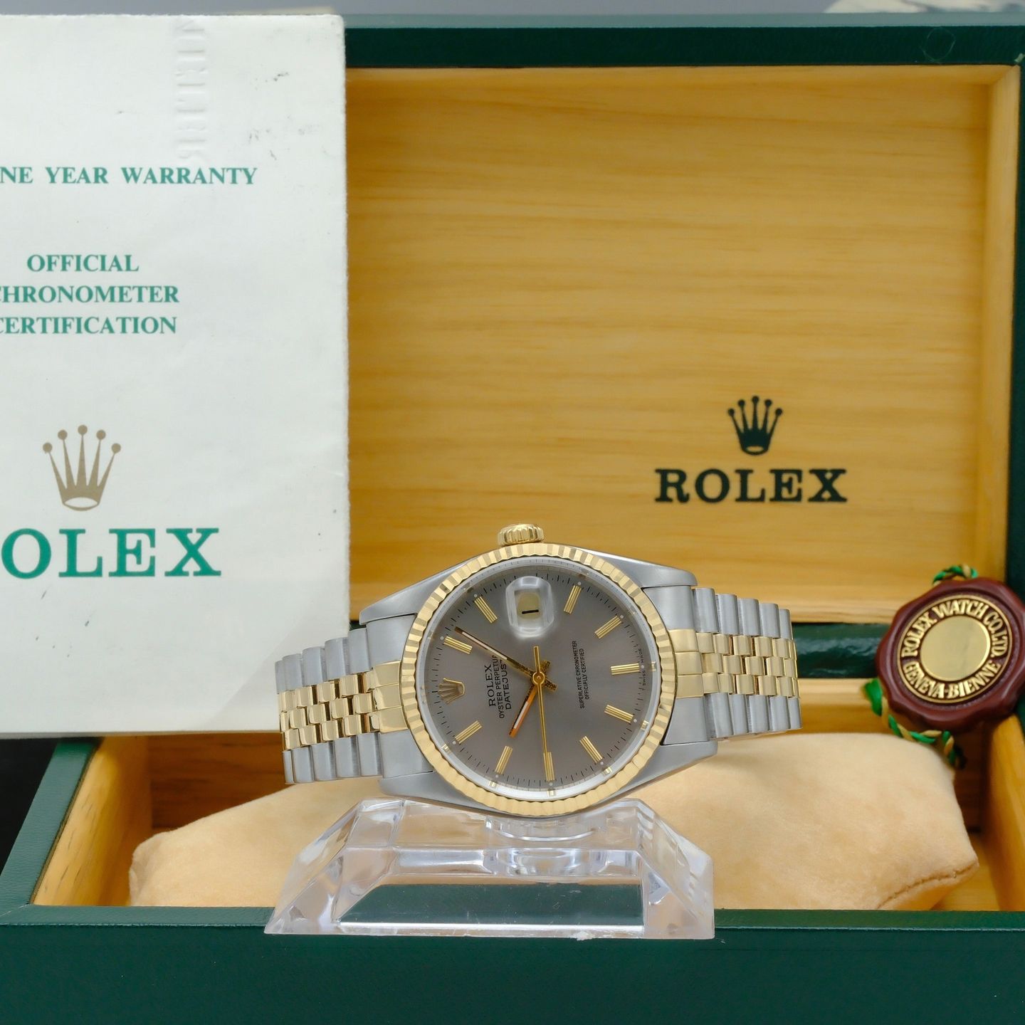 Rolex Datejust 36 16233 (1989) - 36 mm Gold/Steel case (3/8)