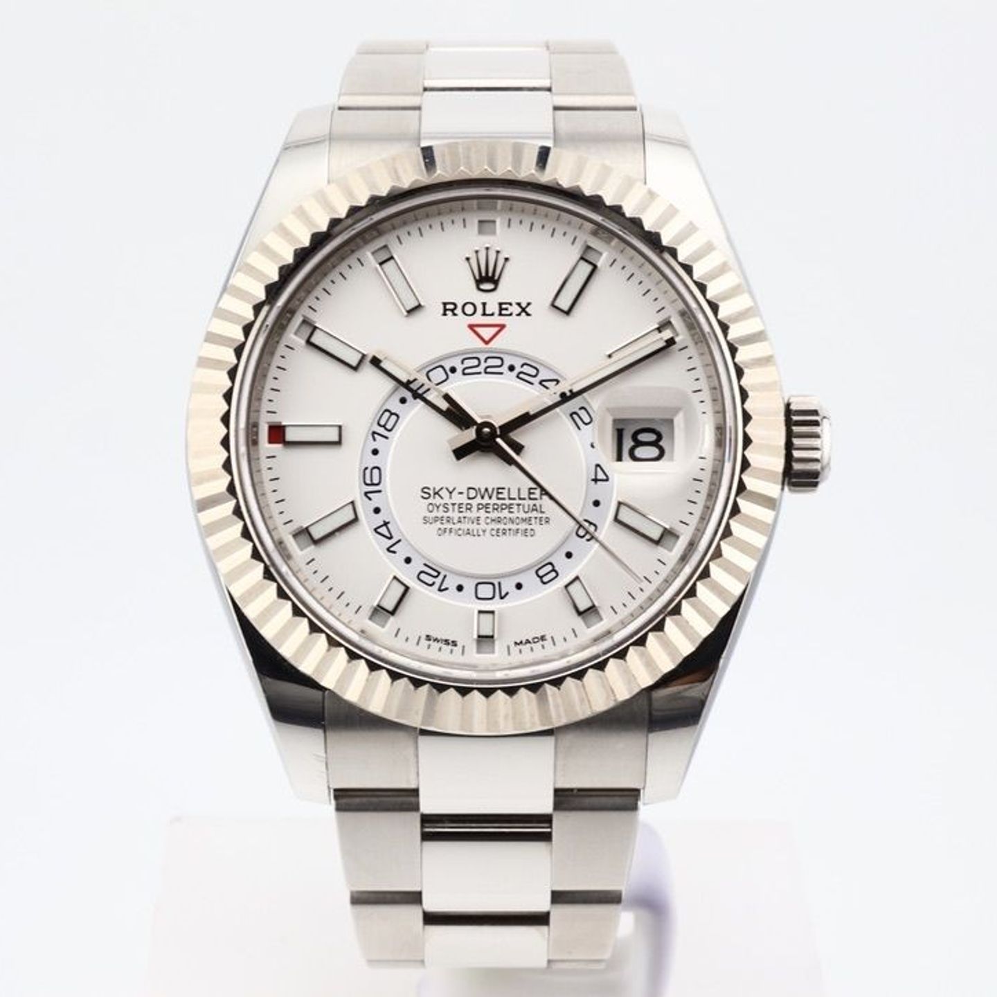 Rolex Sky-Dweller 326934 (2021) - Wit wijzerplaat 42mm Staal (1/1)