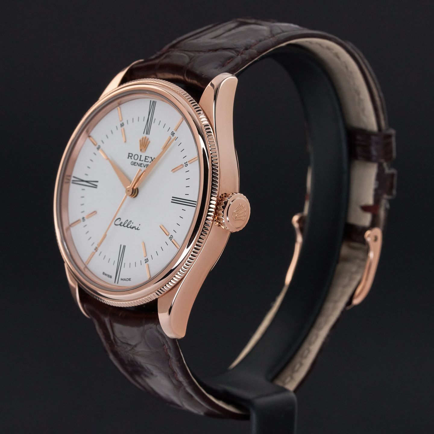 Rolex Cellini Time 50505 (2017) - Zilver wijzerplaat 39mm Roségoud (4/8)