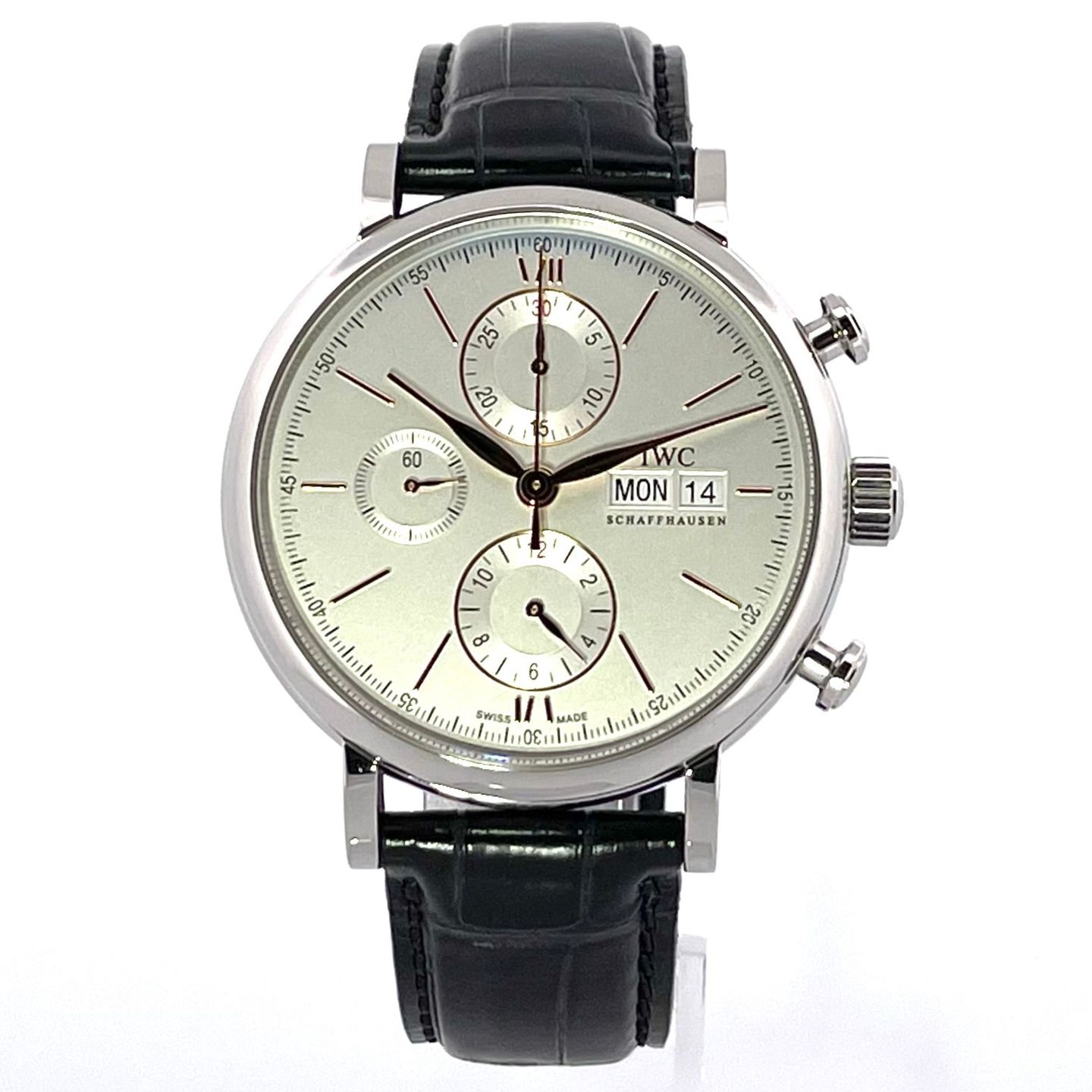 IWC Portofino Chronograph IW391031 (2022) - Zilver wijzerplaat 42mm Staal (1/7)