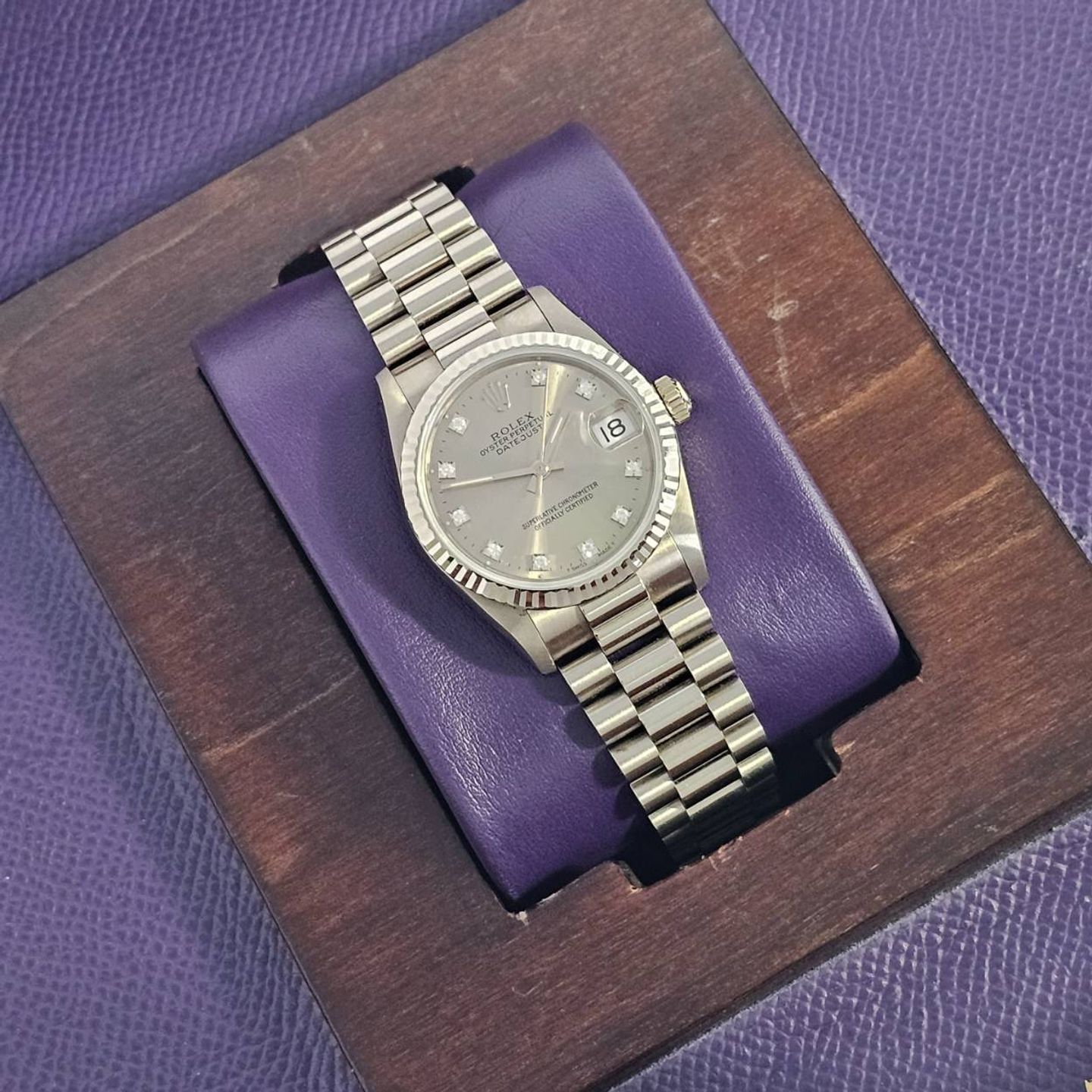 Rolex Datejust 31 68279 (1995) - Silver dial 31 mm White Gold case (1/6)