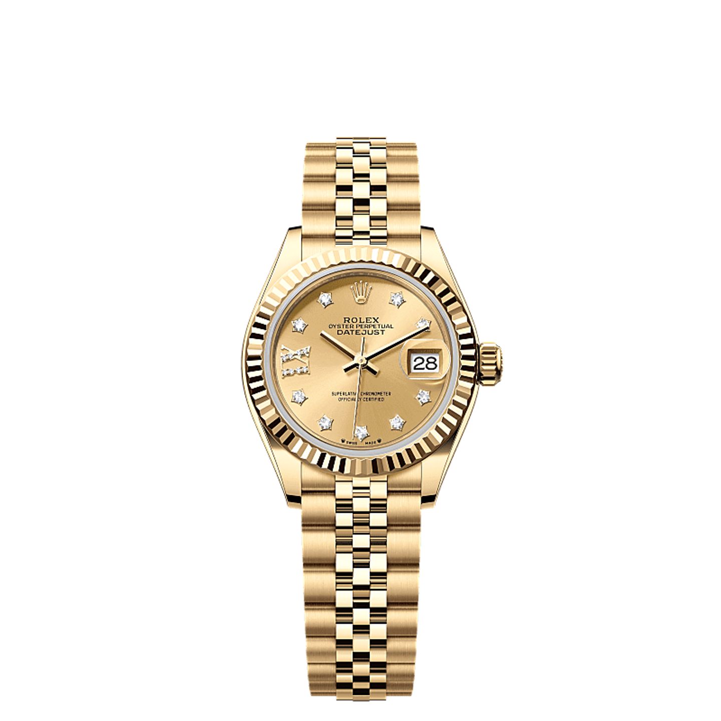 Rolex Lady-Datejust 279178 (2025) - Champagne dial 28 mm Yellow Gold case (1/1)
