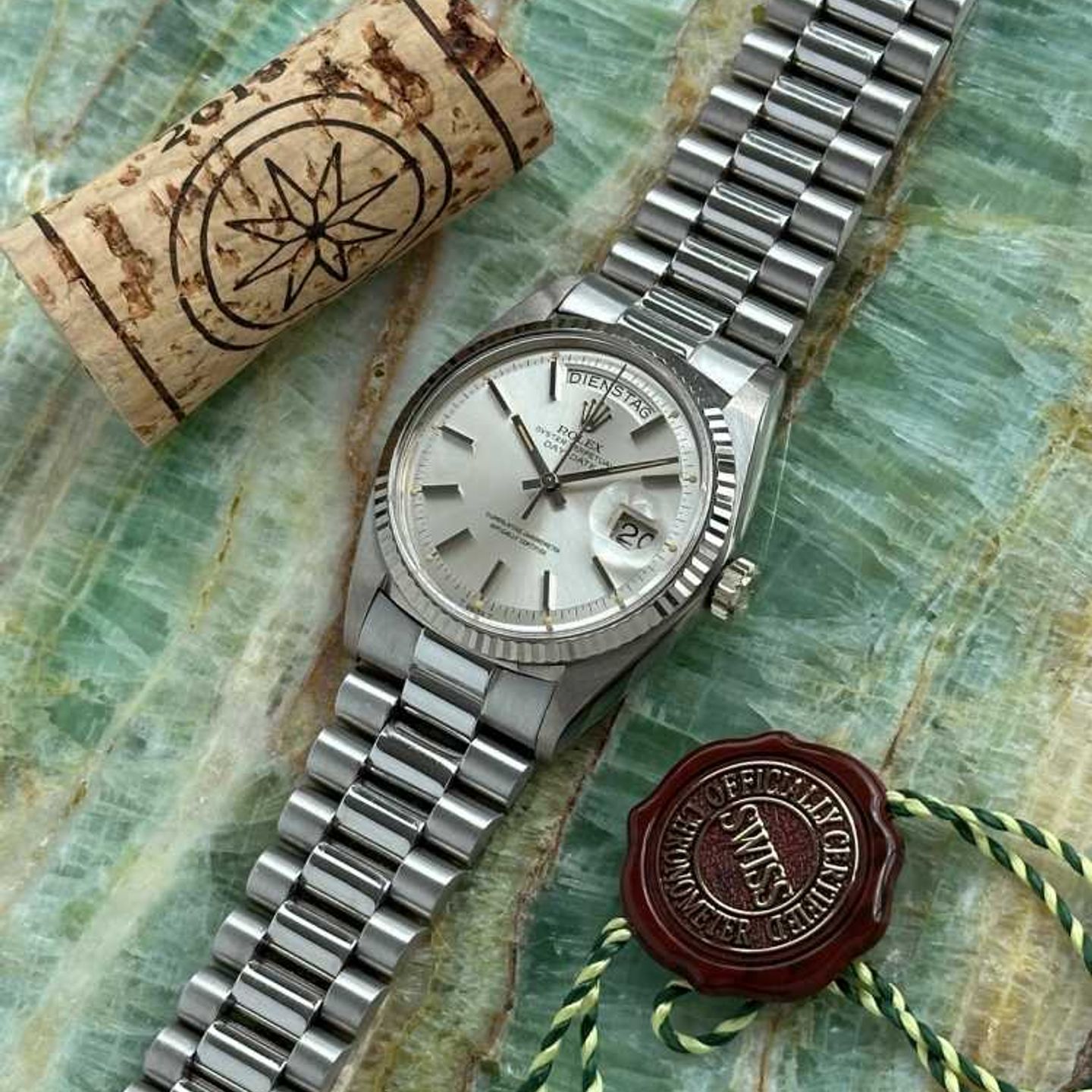 Rolex Day-Date 1803 (1975) - Silver dial 36 mm White Gold case (3/8)