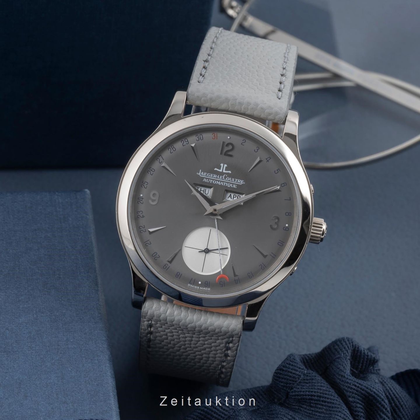 Jaeger-LeCoultre Master Calendar 140.3.87 (2003) - Grijs wijzerplaat 38mm Witgoud (3/8)
