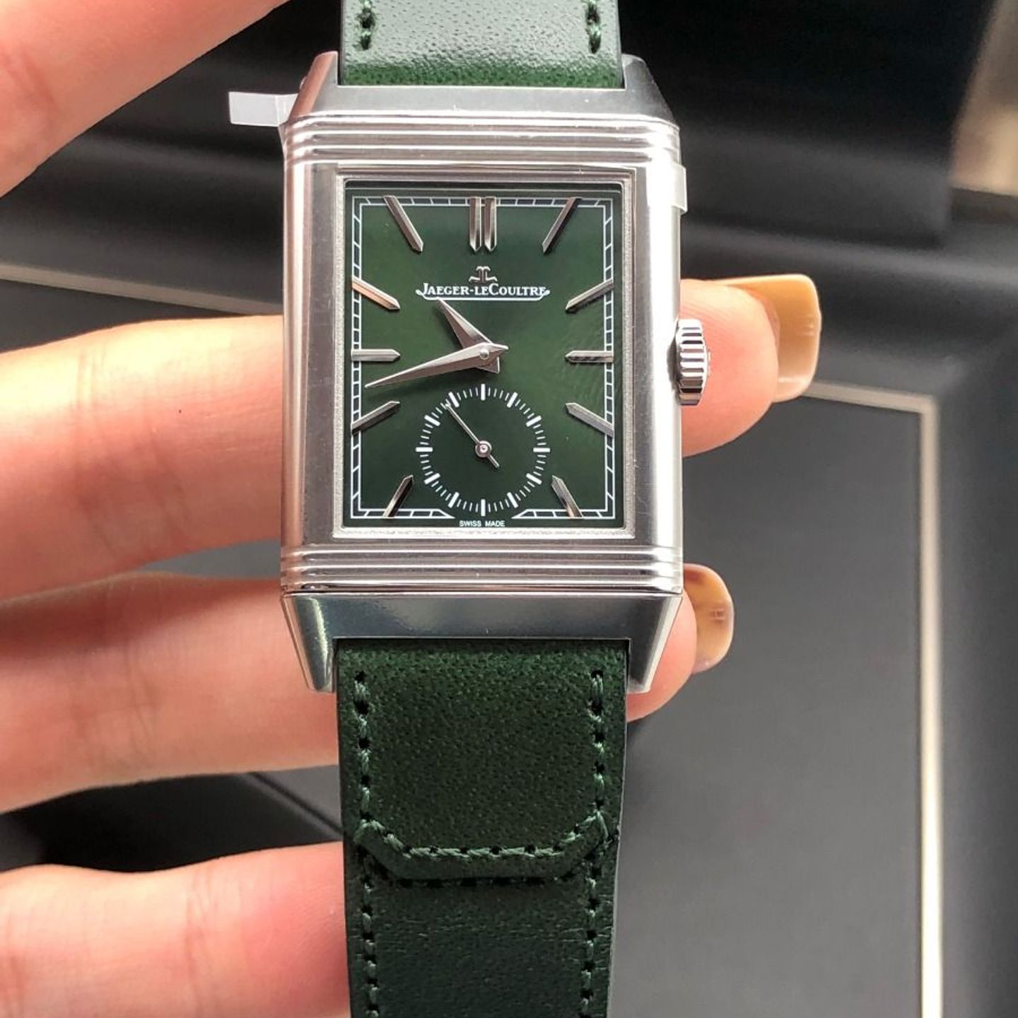 Jaeger-LeCoultre Reverso Q3978430 (2022) - Groen wijzerplaat 45mm Staal (8/8)