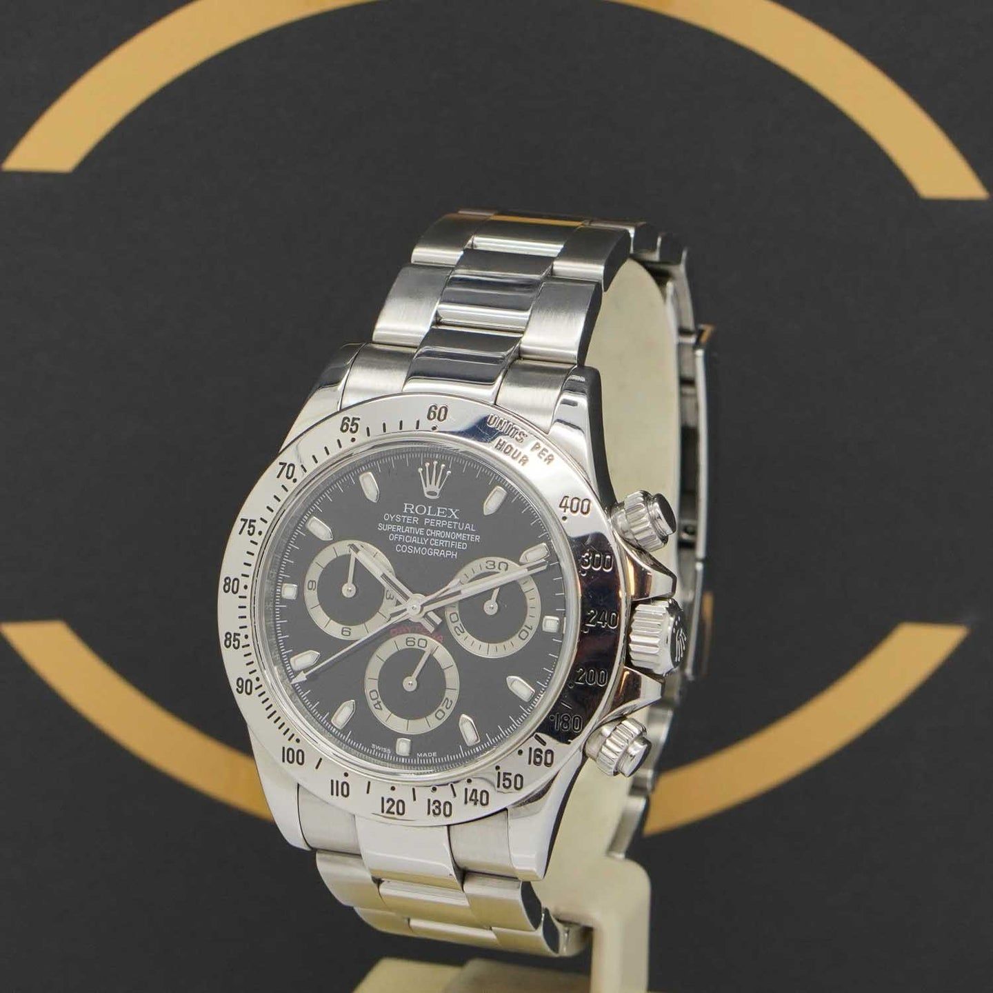 Rolex Daytona 116520 (2009) - Zwart wijzerplaat 40mm Staal (2/7)