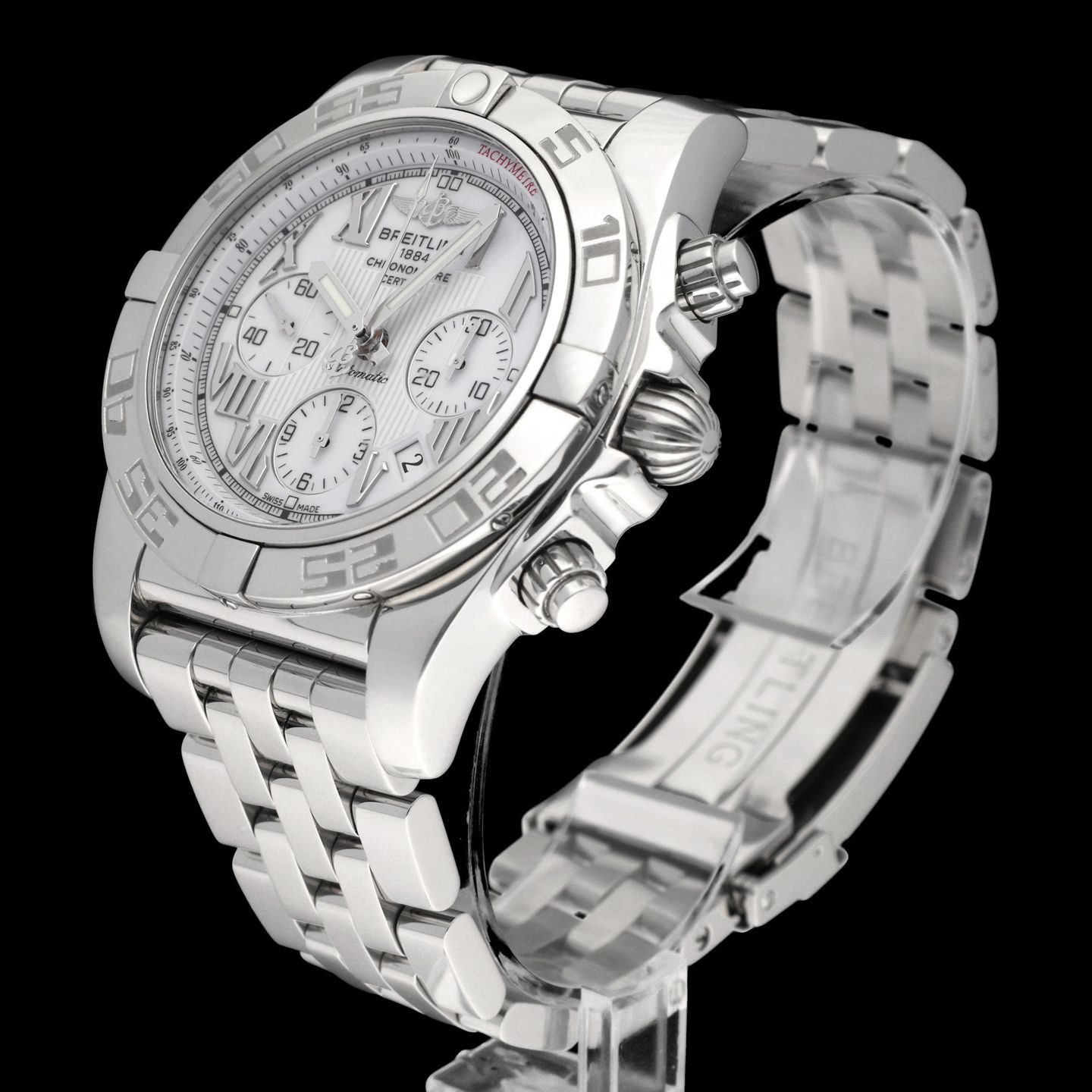 Breitling Chronomat 44 AB0110 (2009) - White dial 44 mm Steel case (5/8)
