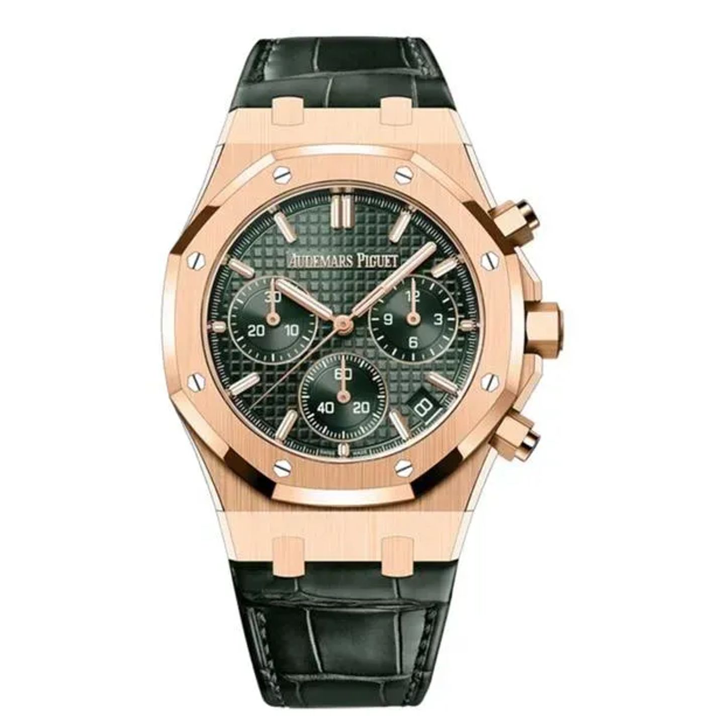 Audemars Piguet Royal Oak Chronograph 26240OR.OO.D404CR.01 (2022) - Green dial 41 mm Rose Gold case (6/6)