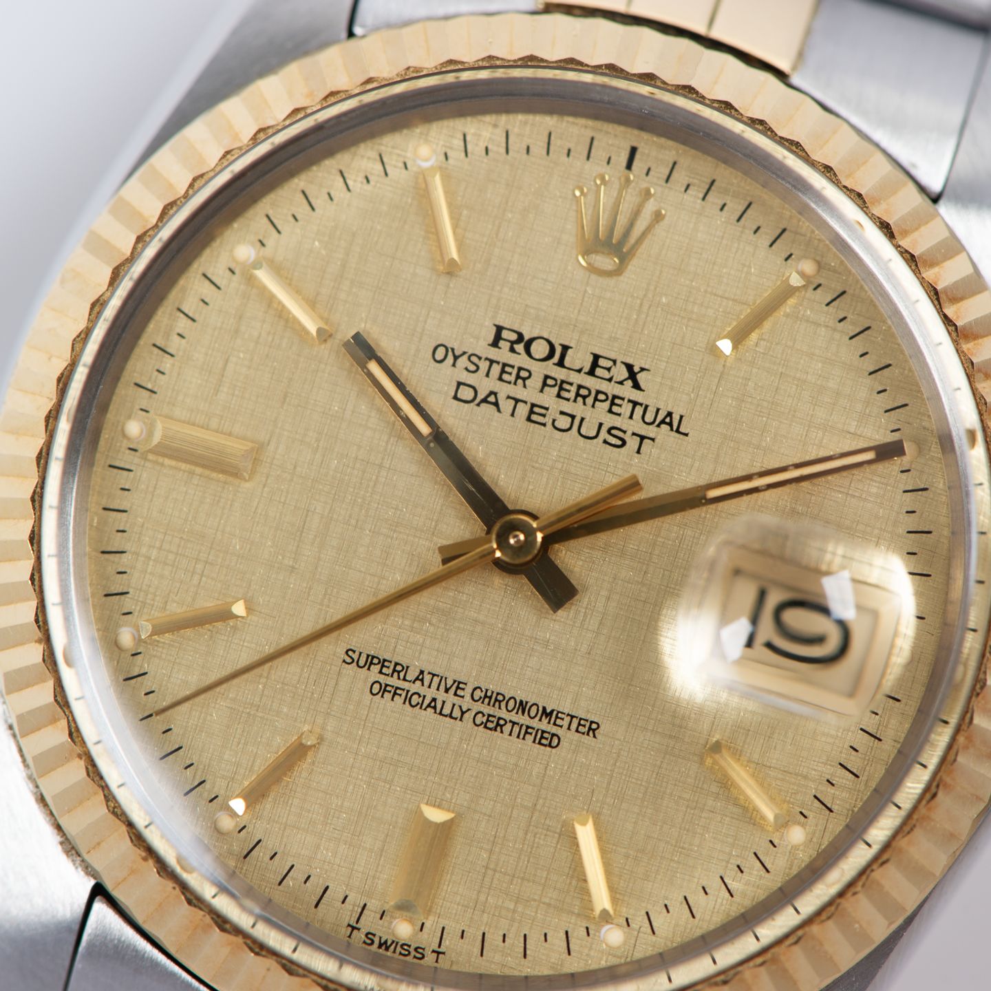 Rolex Datejust 36 16013 (1984) - Champagne dial 36 mm Gold/Steel case (7/8)