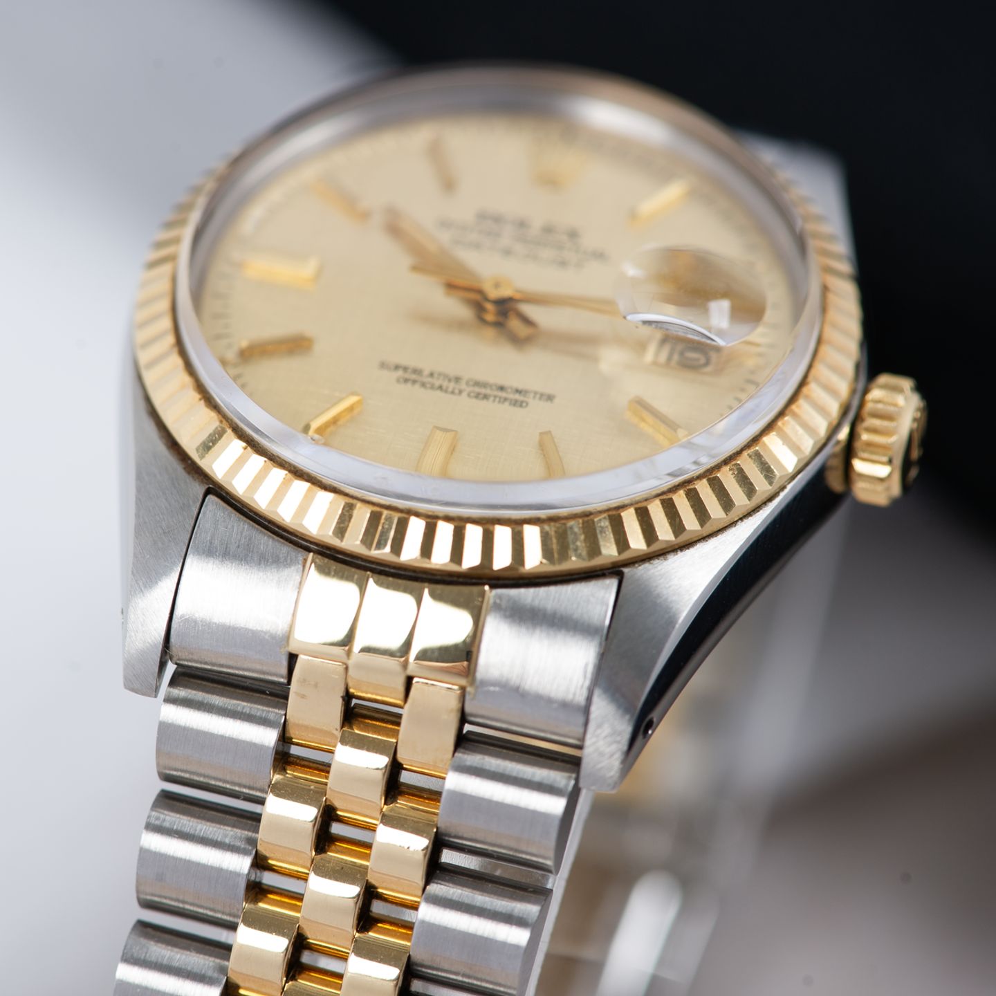 Rolex Datejust 36 16013 (1984) - Champagne dial 36 mm Gold/Steel case (5/8)